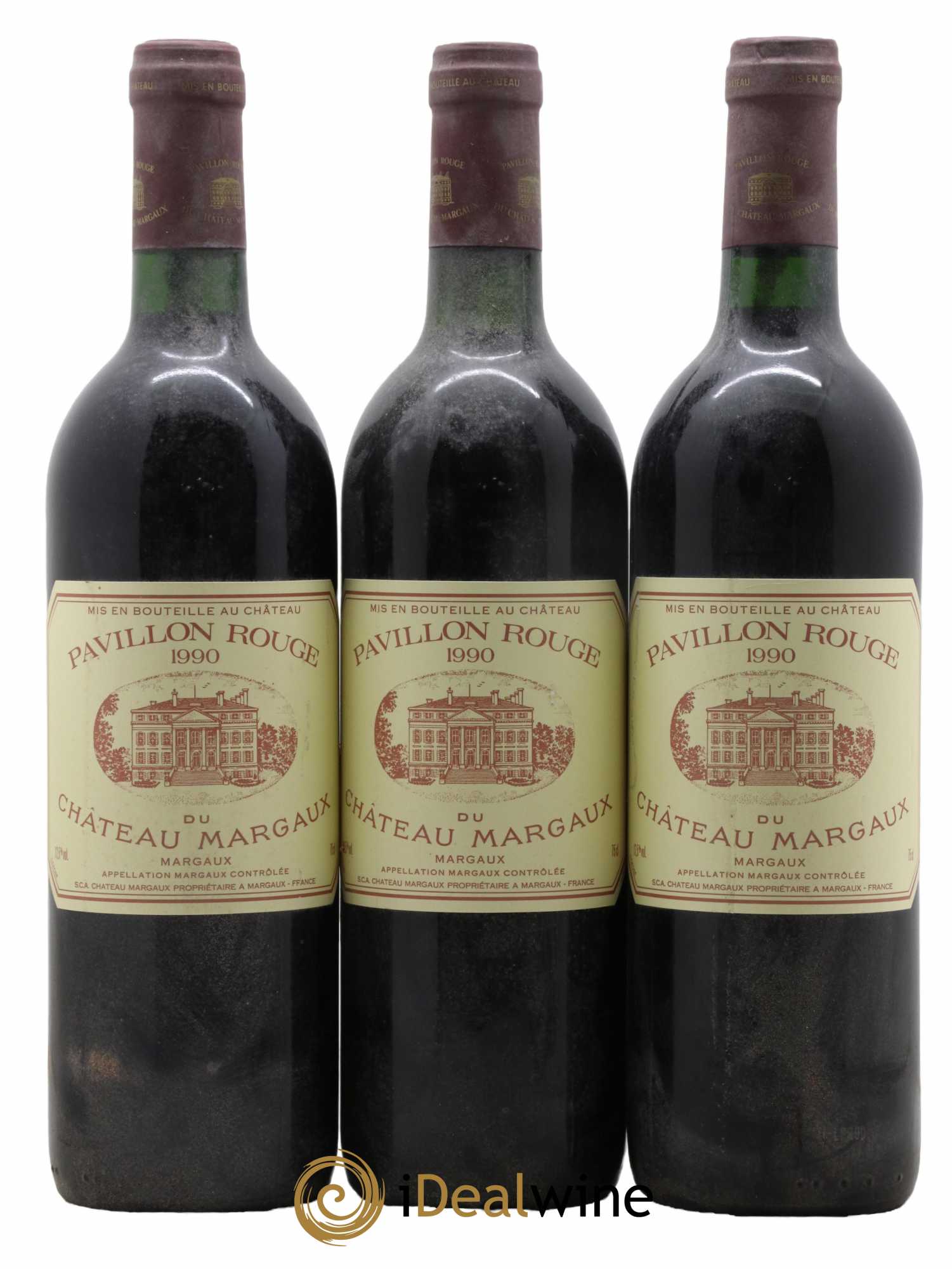 Pavillon Rouge du Château Margaux Second Vin 1990 - Lot de 3 bouteilles - 0