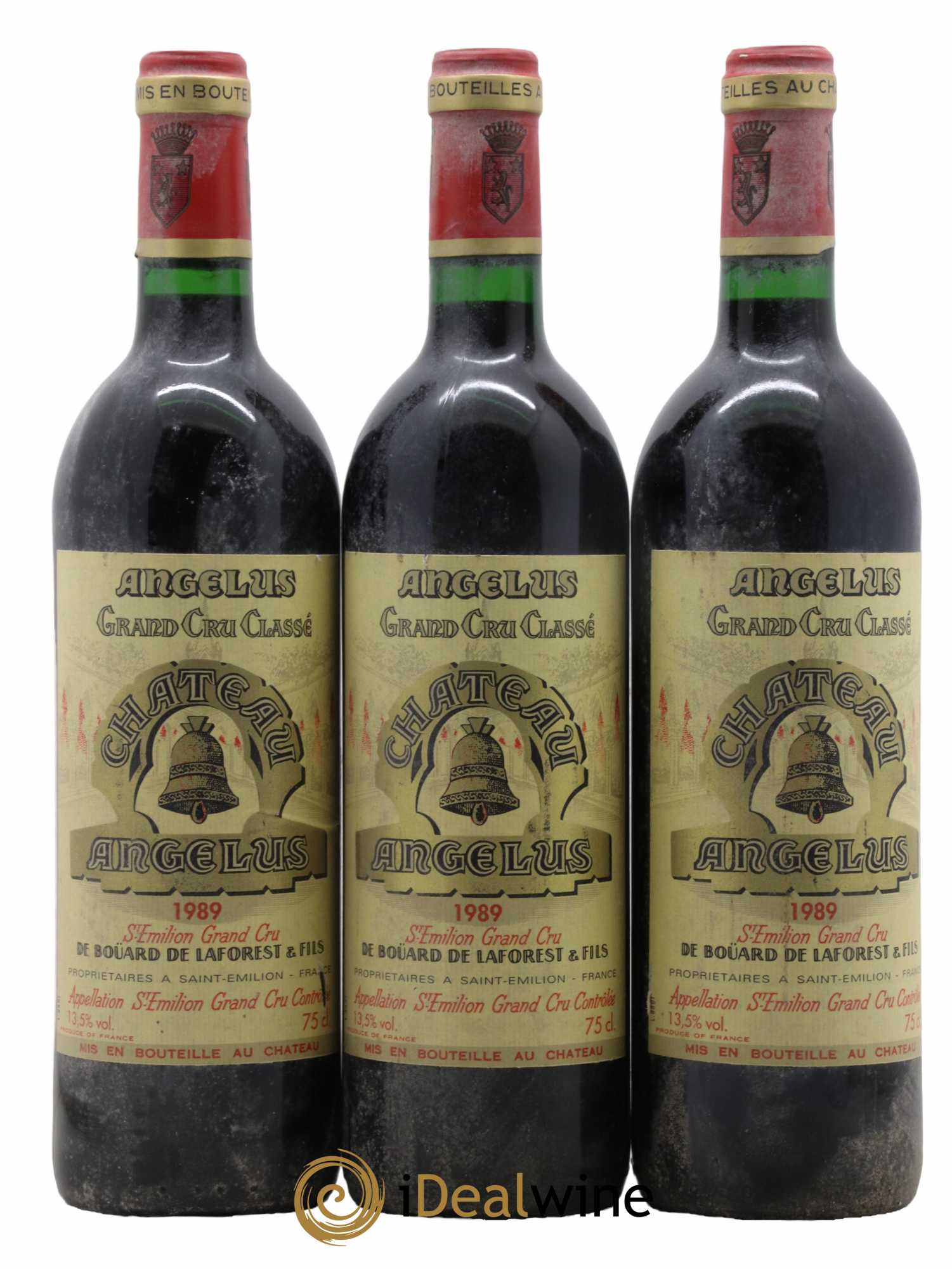 Château Angélus 1er Grand Cru Classé A 1989 - Lot de 3 bouteilles - 0