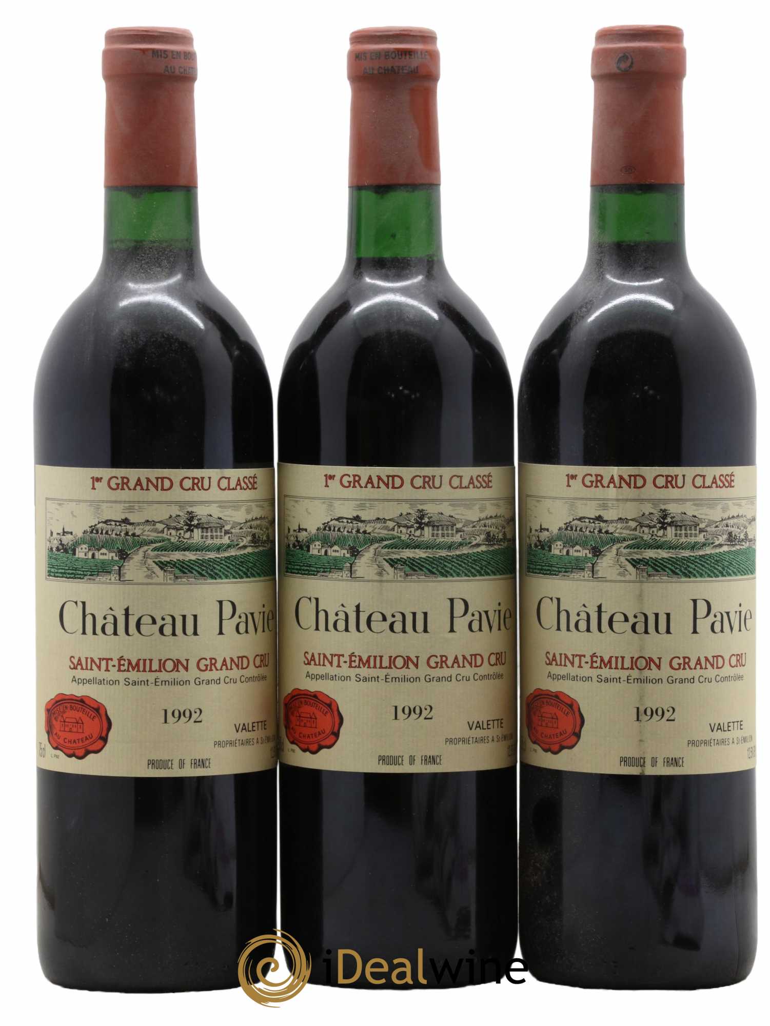 Château Pavie 1er Grand Cru Classé A 1992 - Lot de 3 bouteilles - 0