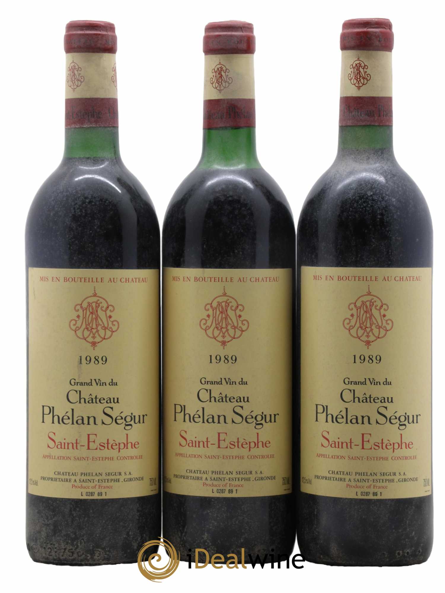 Château Phélan Ségur 1989 - Lot de 3 bouteilles - 0