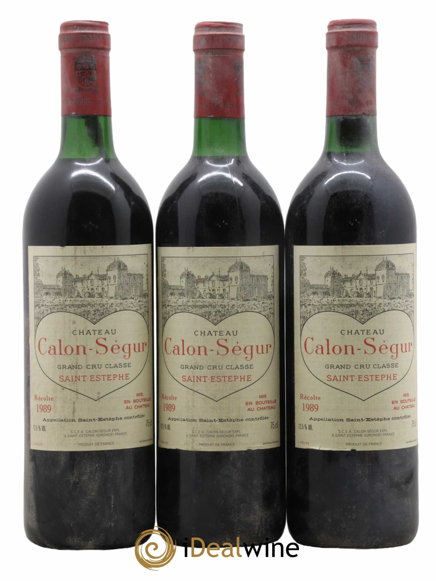 Château Calon Ségur 3ème Grand Cru Classé 1989 - Lot de 3 bouteilles - 0