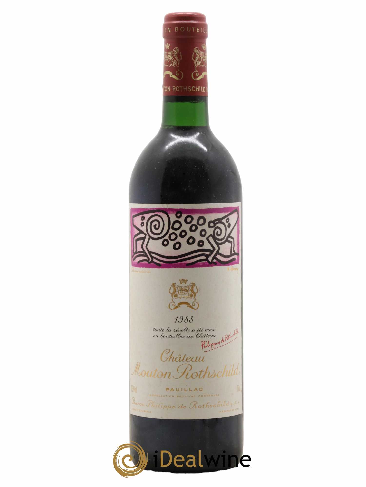Château Mouton Rothschild 1er Grand Cru Classé 1988 - Lot de 1 bouteille - 0
