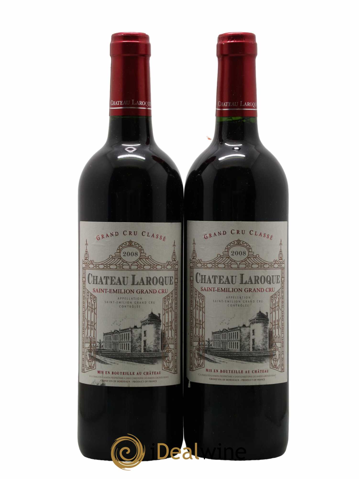 Château Laroque Grand Cru Classé 2008 - Lot de 2 bouteilles - 0