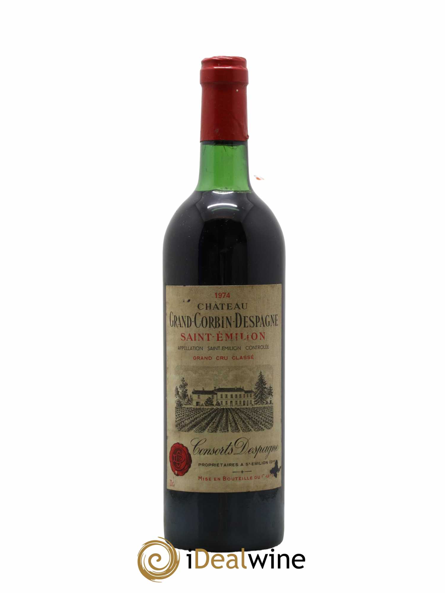 Château Grand Corbin Despagne Grand Cru Classé 1974 - Lot de 1 bouteille - 0