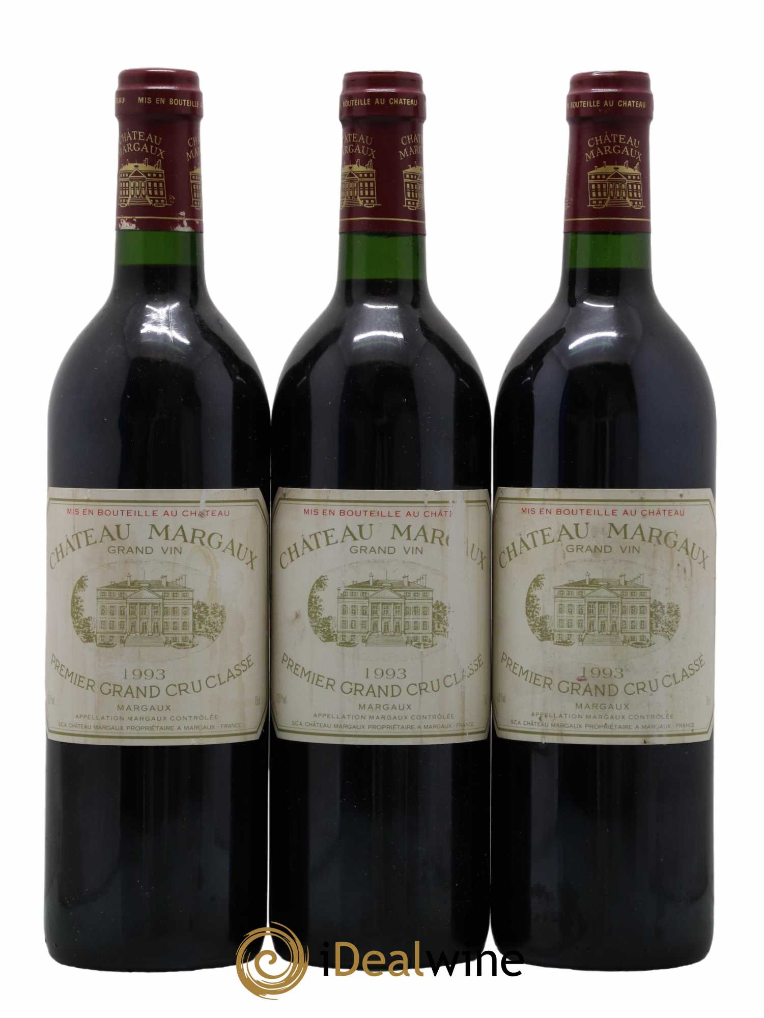 Château Margaux 1er Grand Cru Classé 1993 - Lot de 3 bouteilles - 0