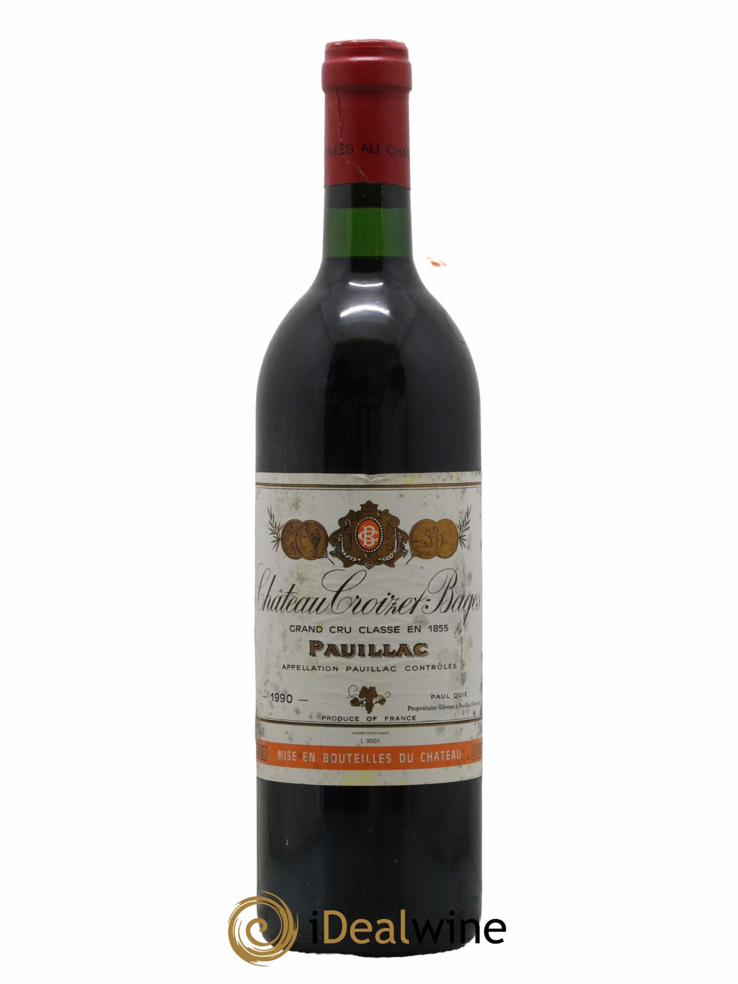 Château Croizet Bages 5ème Grand Cru Classé 1990 - Lot de 1 bouteille - 0