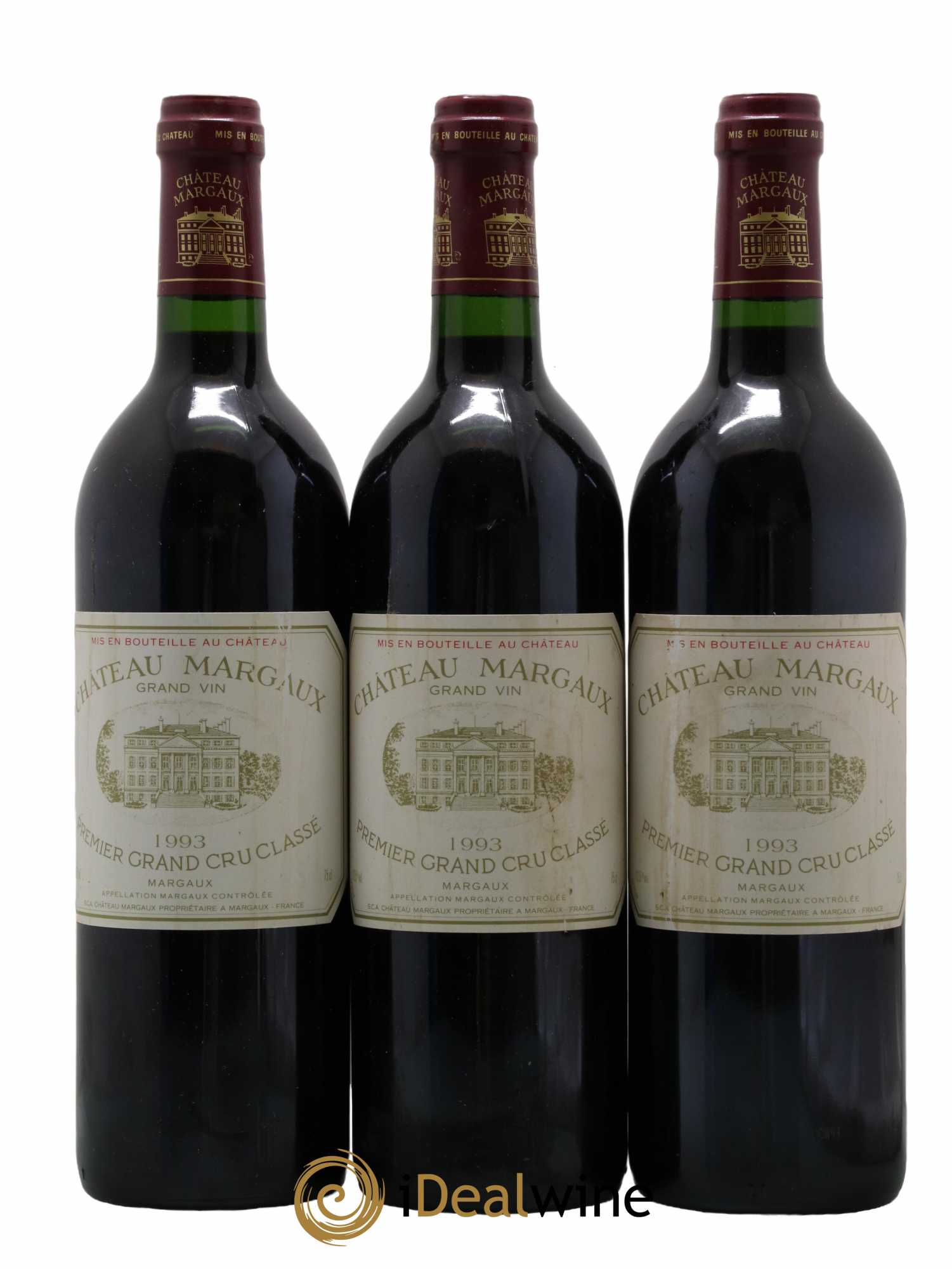 Château Margaux 1er Grand Cru Classé 1993 - Lot de 3 bouteilles - 0