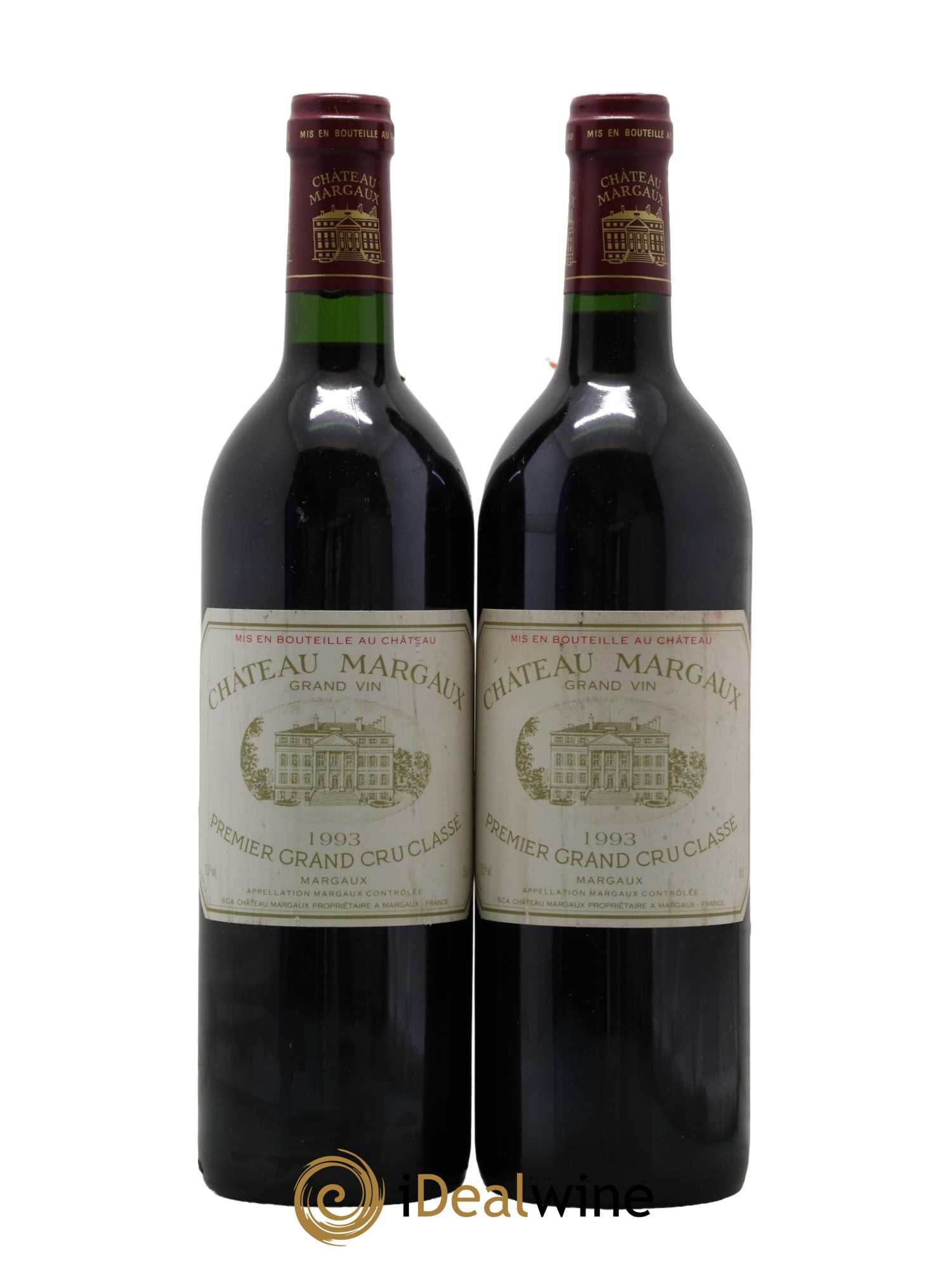 Château Margaux 1er Grand Cru Classé 1993 - Lot de 2 bouteilles - 0