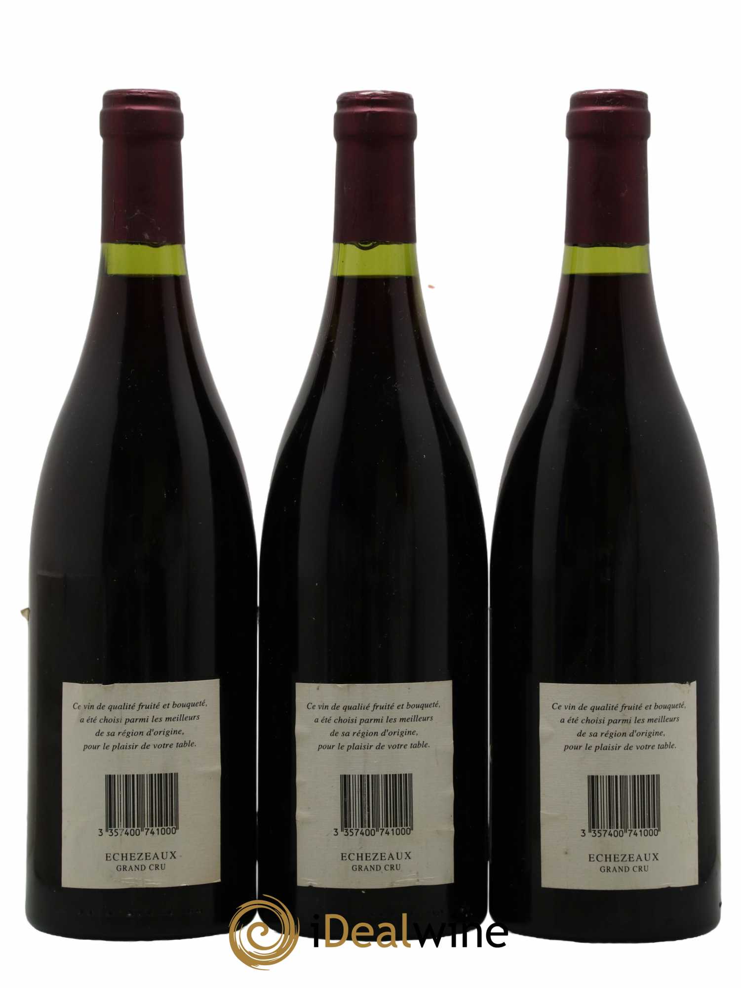 Echezeaux Grand Cru Roger Sauvestre 1996 - Lot de 3 bouteilles - 1