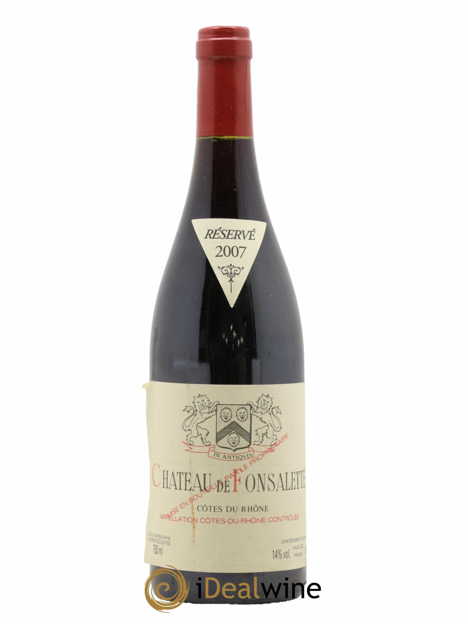 Côtes-du-Rhône Château de Fonsalette Emmanuel Reynaud 2007 - Lot de 1 bouteille - 0