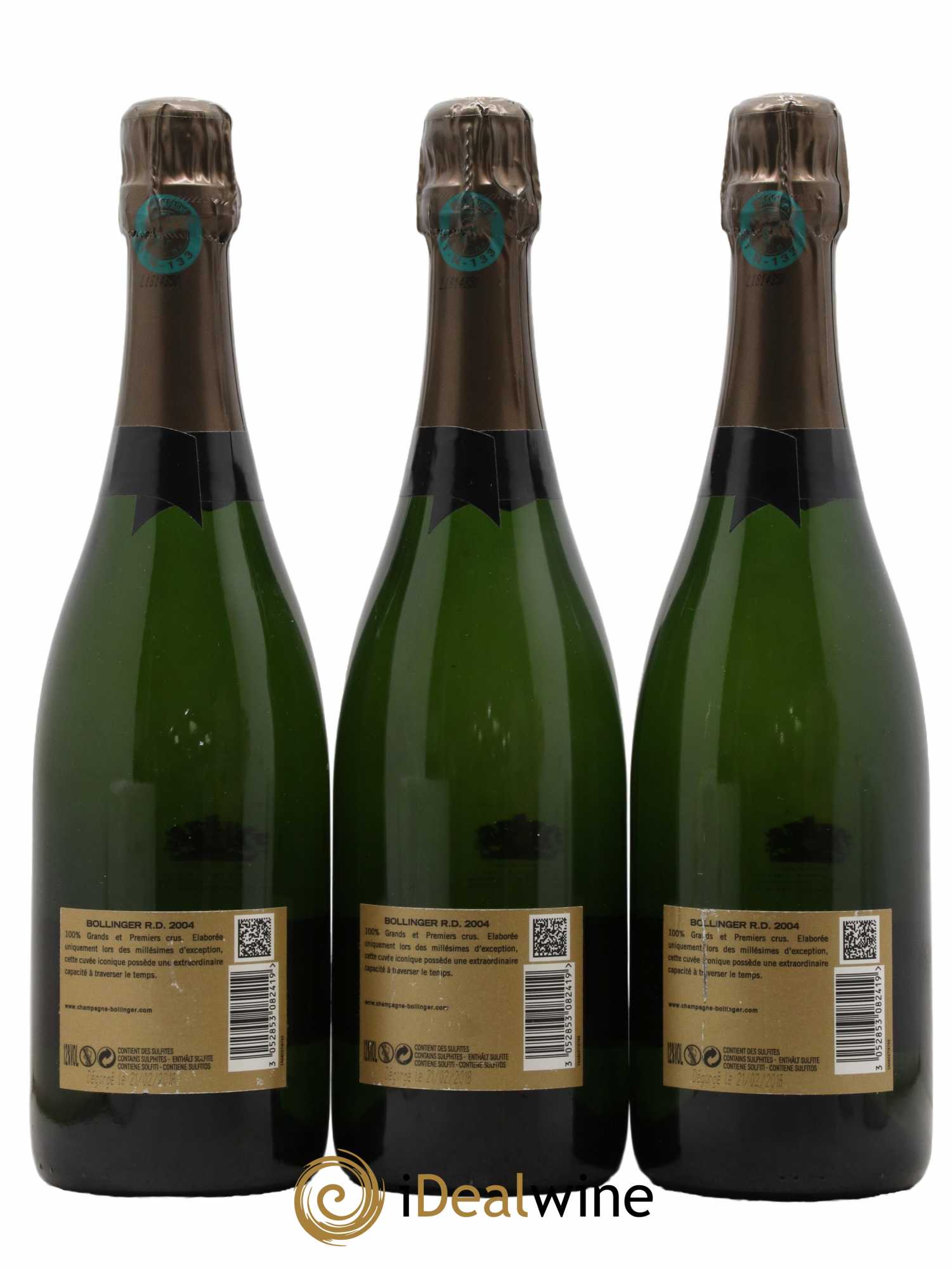 R.D. Extra-Brut Bollinger 2004 - Lot de 3 bouteilles - 1