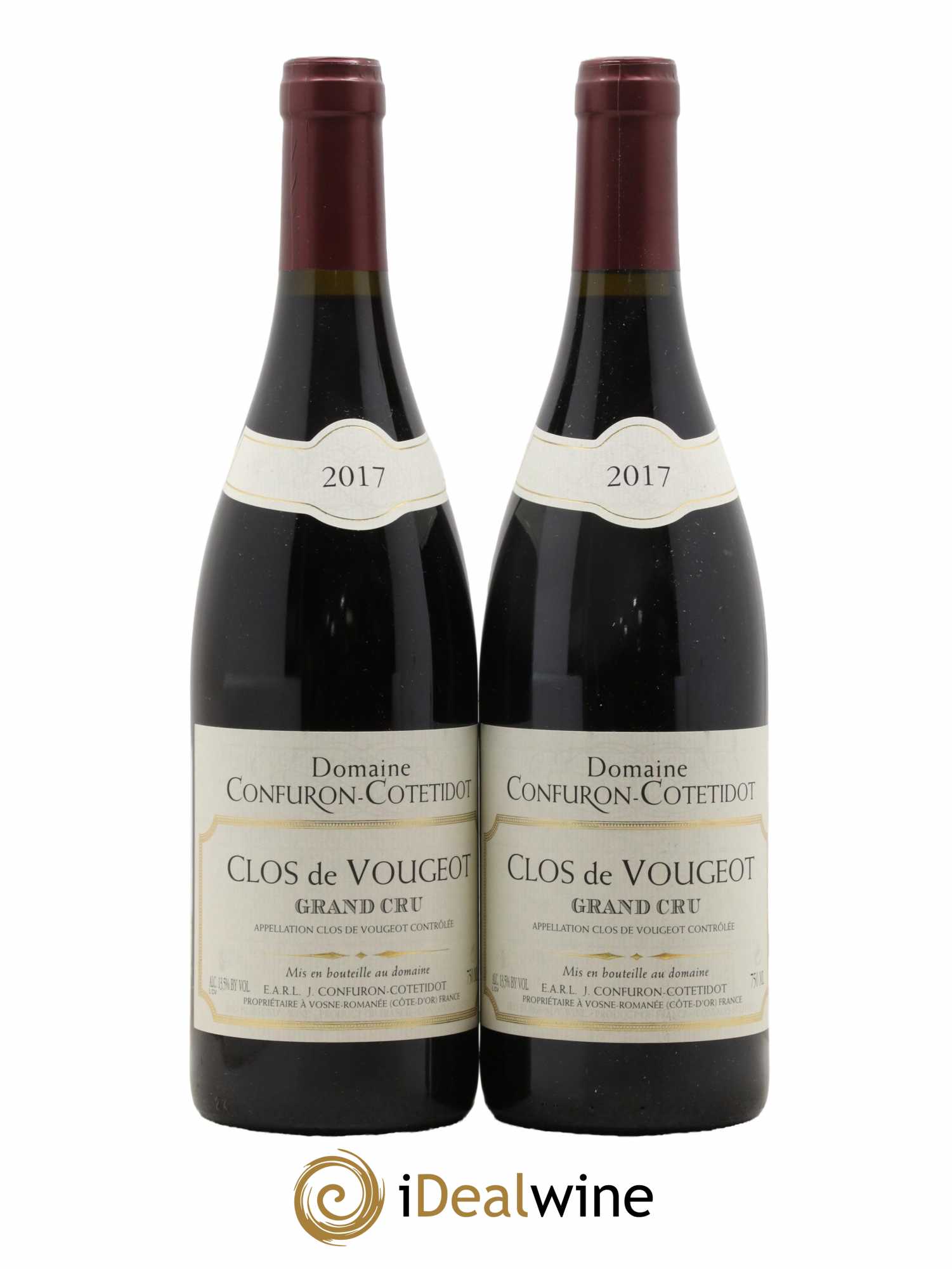 Clos de Vougeot Grand Cru Confuron-Cotetidot 2017 - Lot de 2 bouteilles - 0