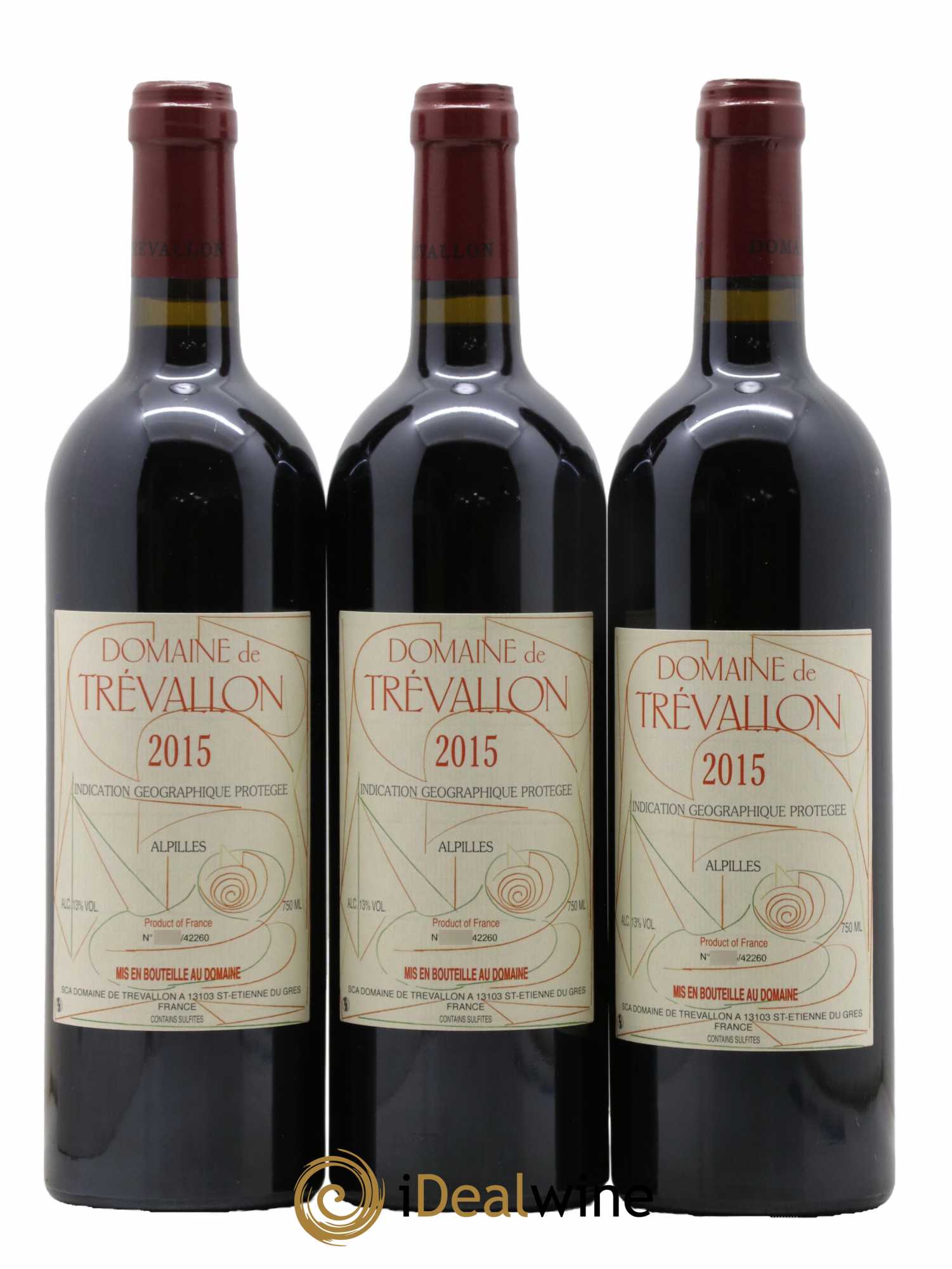 Alpilles Trévallon (Domaine de) Eloi Dürrbach 2015 - Lot de 3 bouteilles - 0