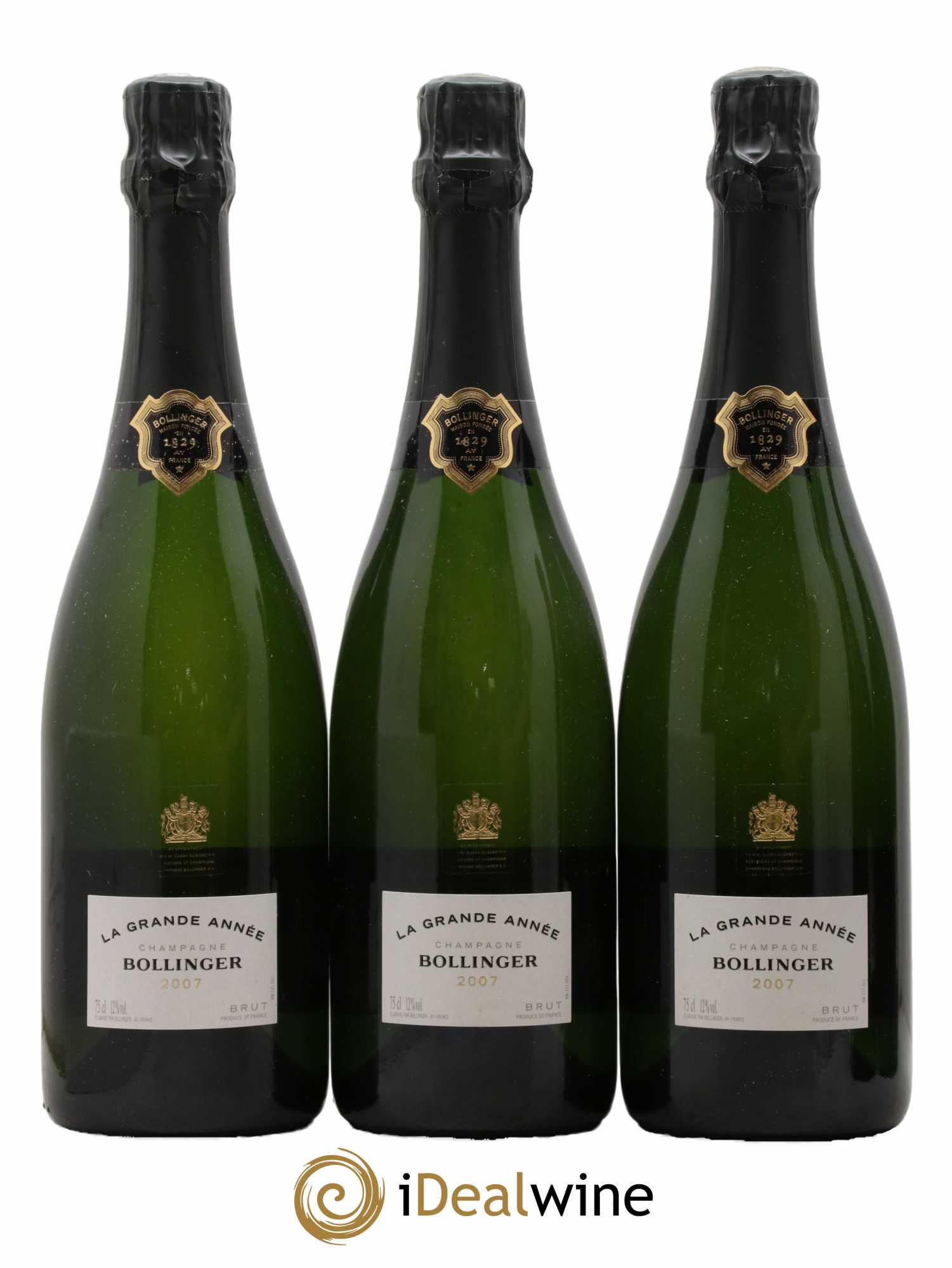 Grande Année Brut Bollinger 2007 - Lot de 3 bouteilles - 0