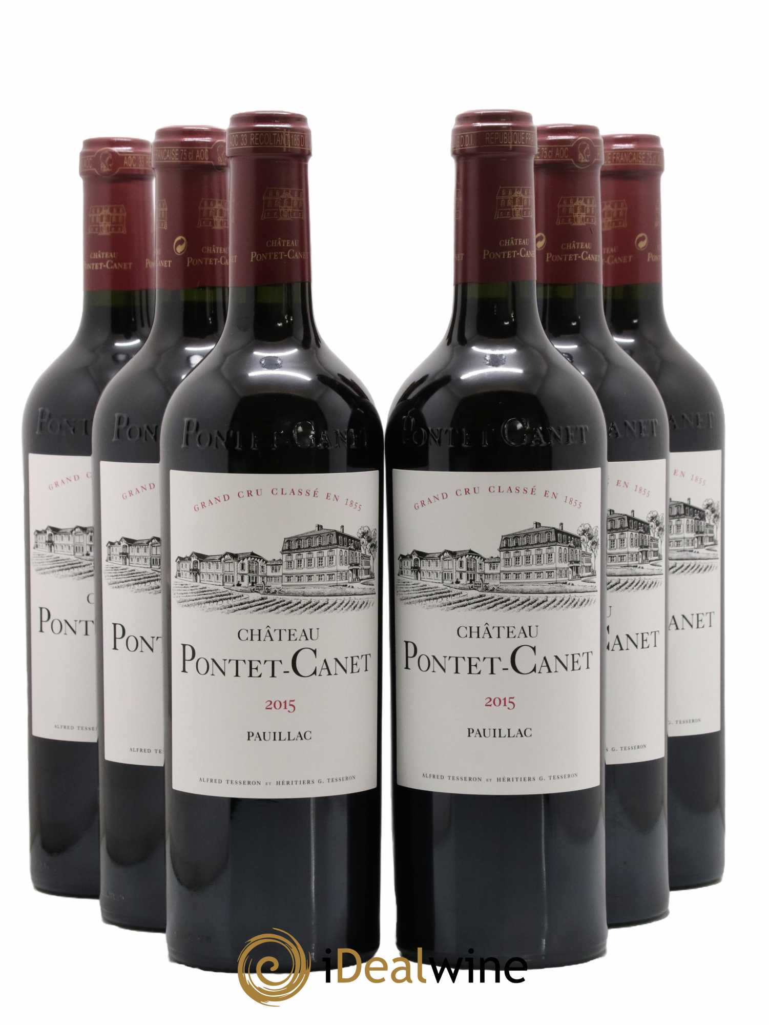 Château Pontet Canet 5ème Grand Cru Classé 2015 - Lot de 6 bouteilles - 0