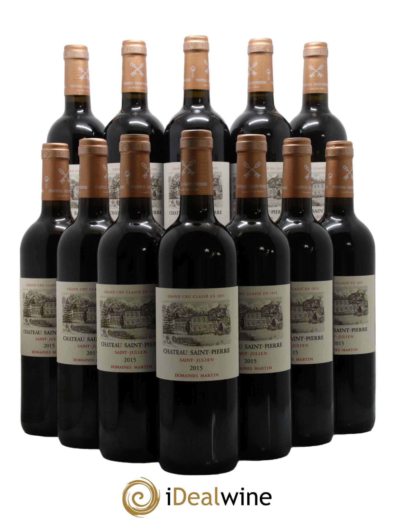 Château Saint-Pierre 4ème Grand Cru Classé 2015 - Lot de 12 bouteilles - 0