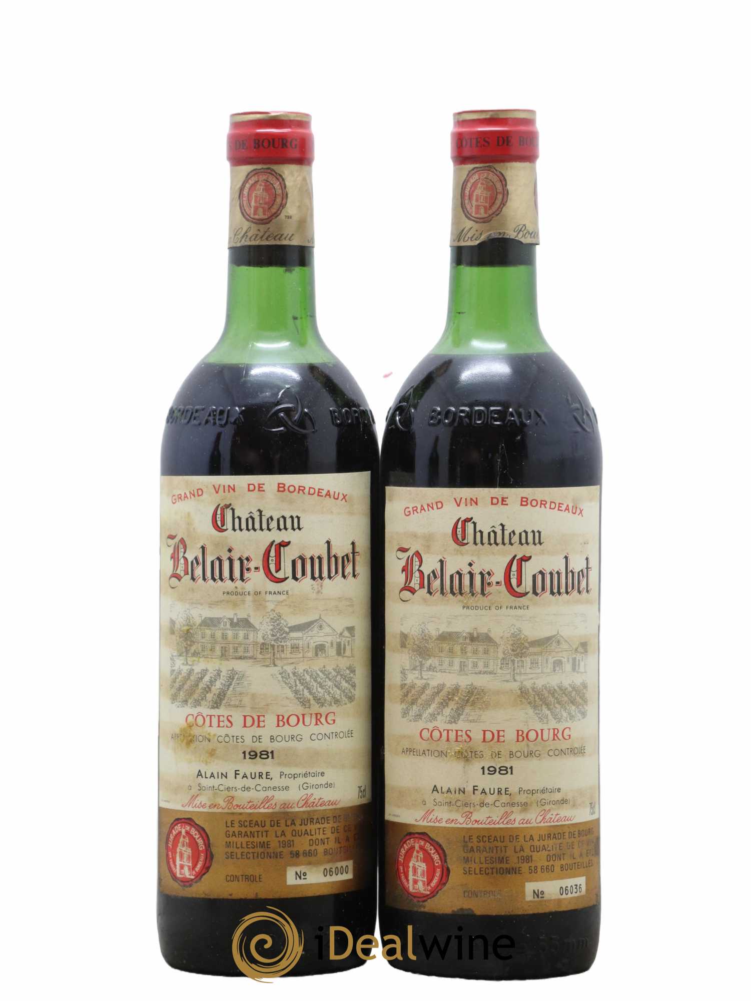 Belair-Coubet 1981 - Lot de 2 bouteilles - 0