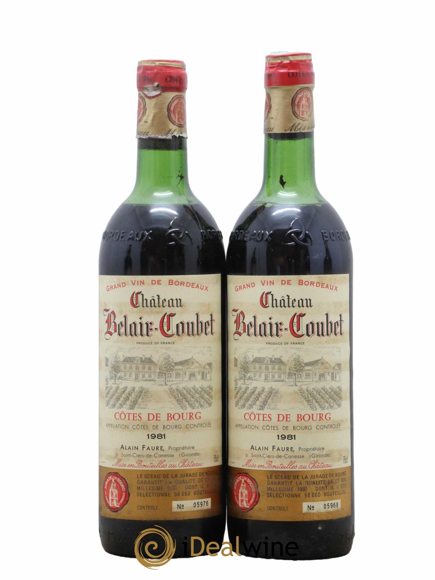 Belair-Coubet 1981 - Lot de 2 bouteilles - 0