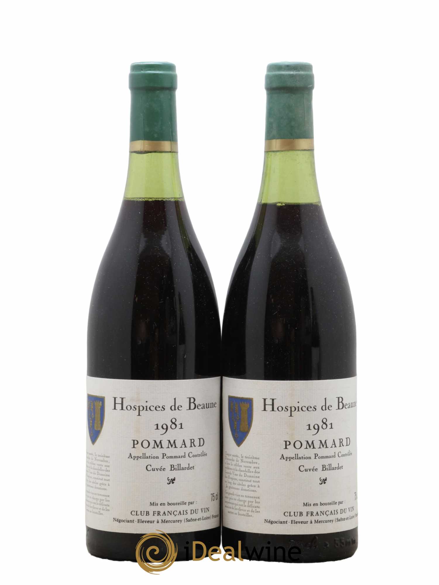 Pommard Hospices de Beaune Cuvée Billardet 1981 - Lot de 2 bouteilles - 0