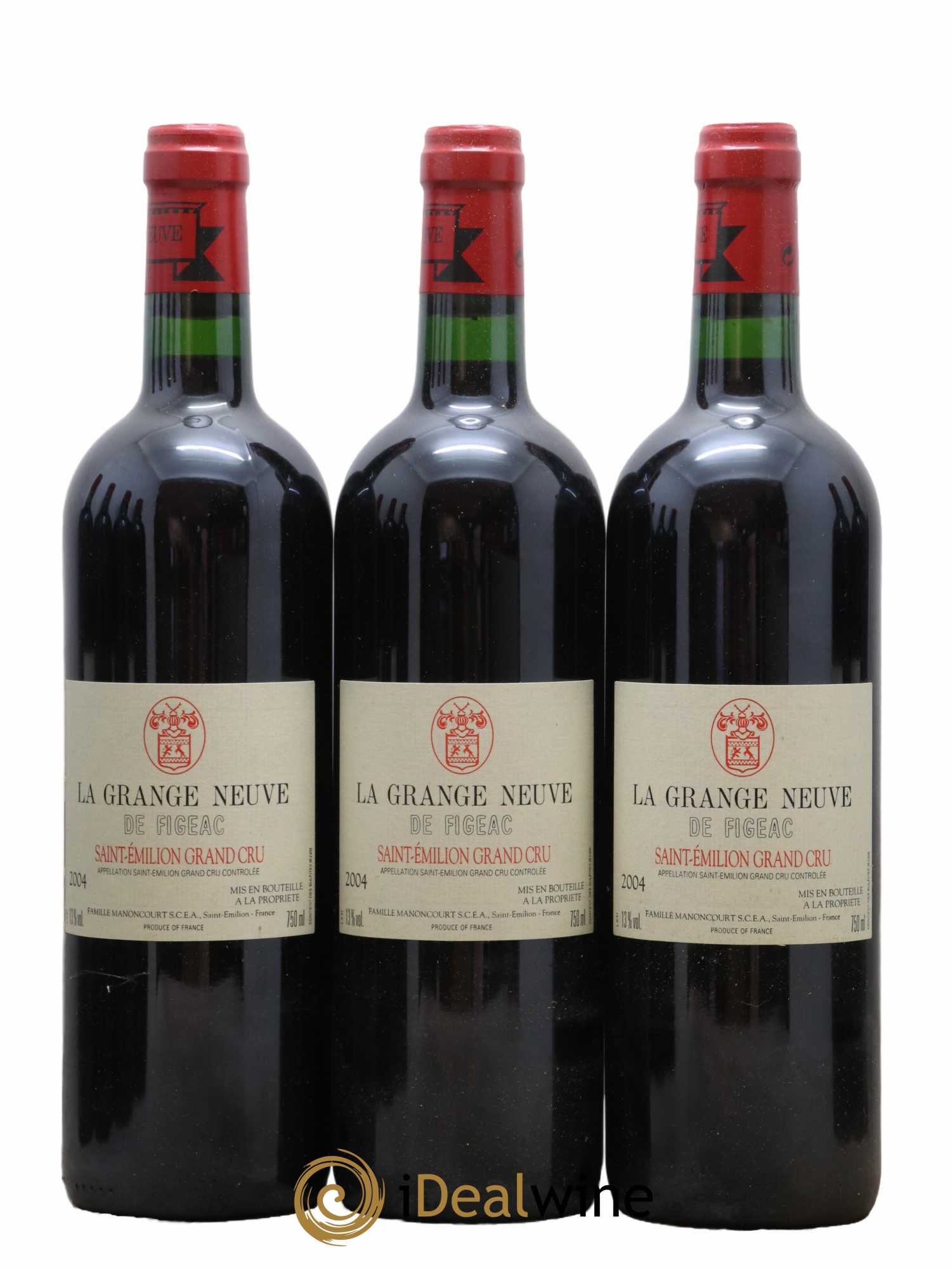 Château La Grange Neuve de Figeac 2004 - Lot of 12 bottles - 2