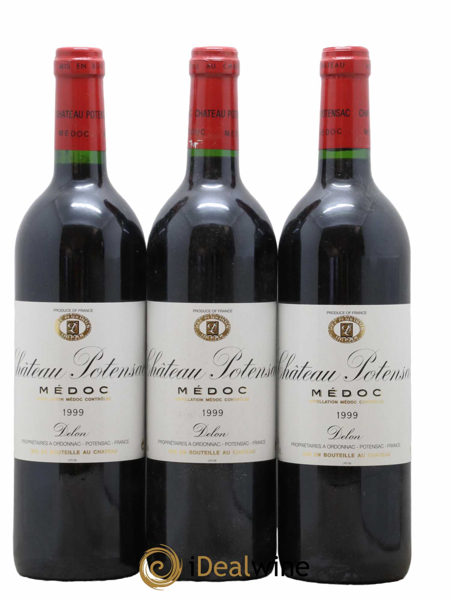 Château Potensac 1999 - Lot de 3 bouteilles - 0