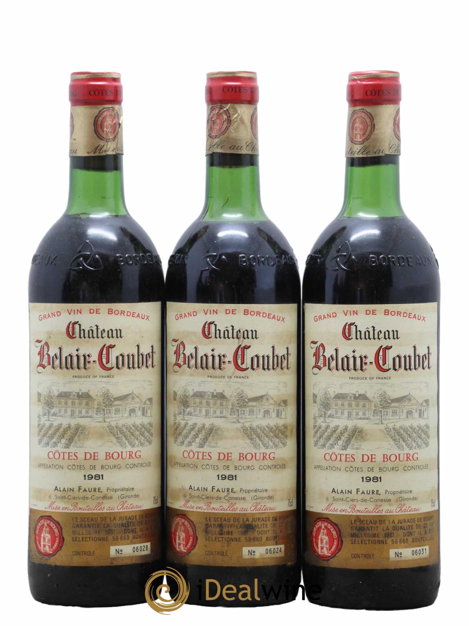 Belair-Coubet 1981 - Lot de 3 bouteilles - 0