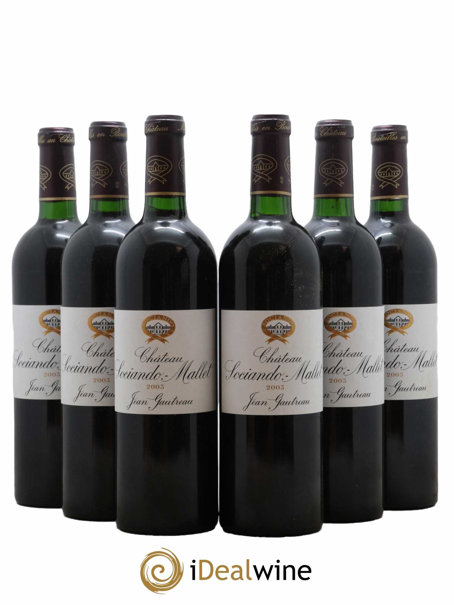 Château Sociando Mallet 2003 - Lot de 6 bouteilles - 0