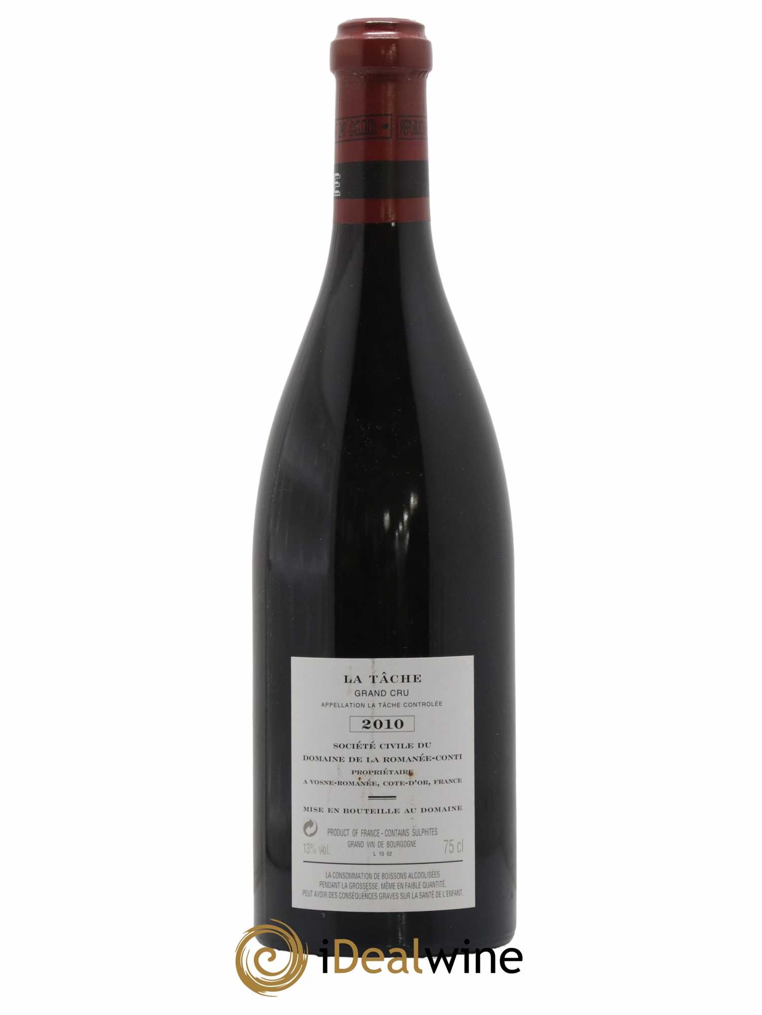 La Tâche Grand Cru Domaine de la Romanée-Conti 2010 - Lot de 1 bouteille - 1