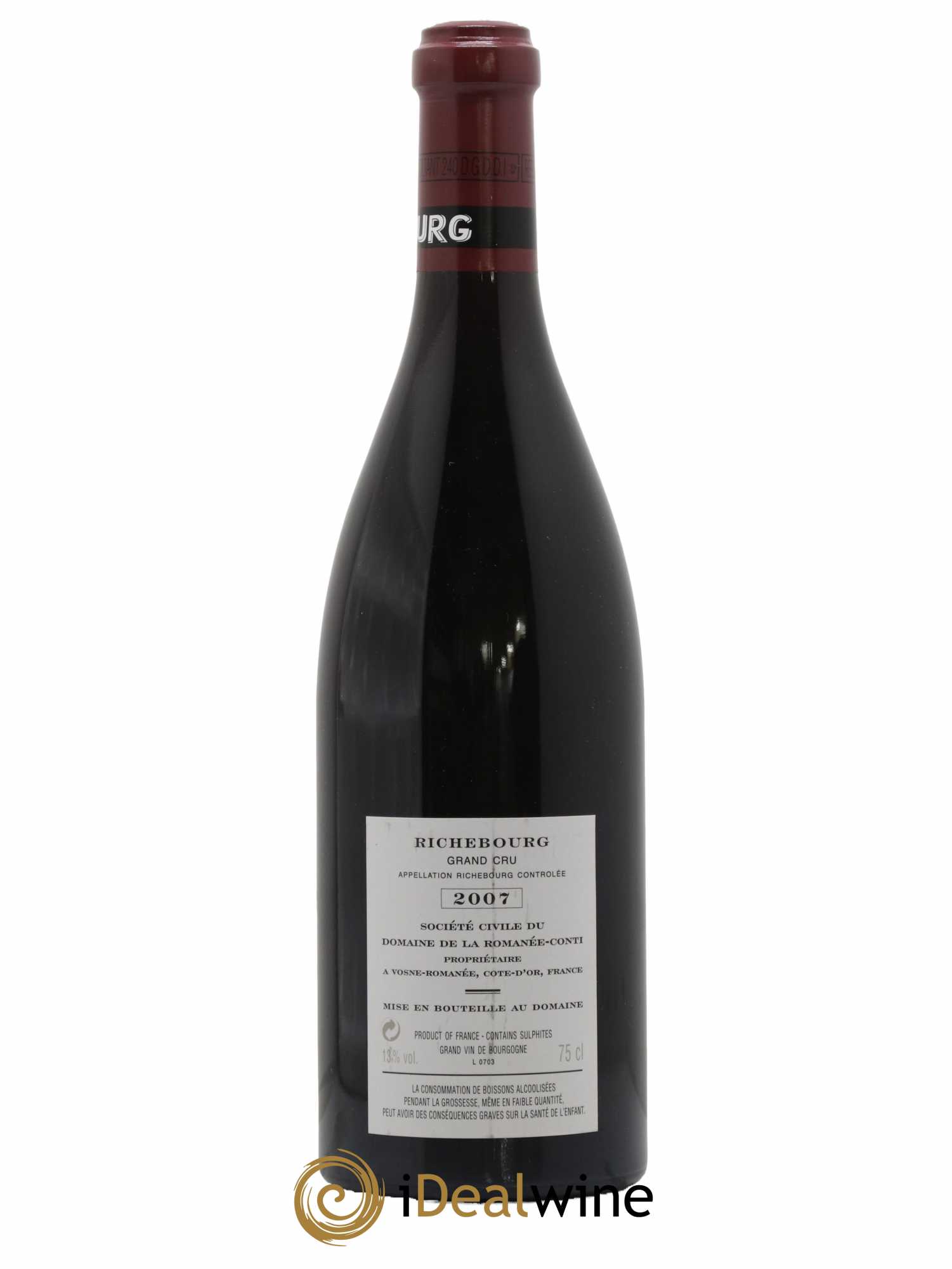 Richebourg Grand Cru Domaine de la Romanée-Conti 2007 - Lotto di 1 bottiglia - 1