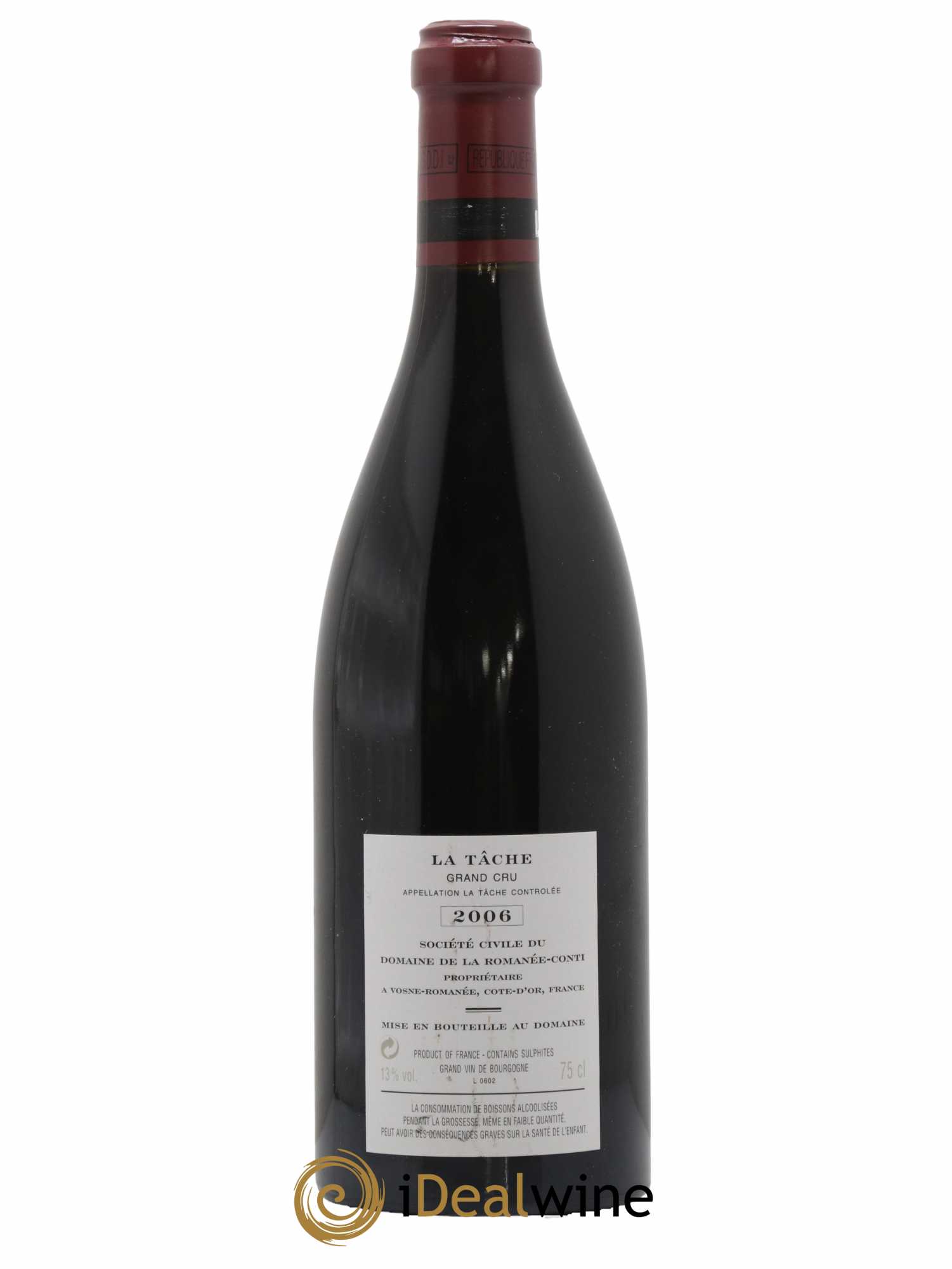 La Tâche Grand Cru Domaine de la Romanée-Conti 2006 - Lot de 1 bouteille - 1