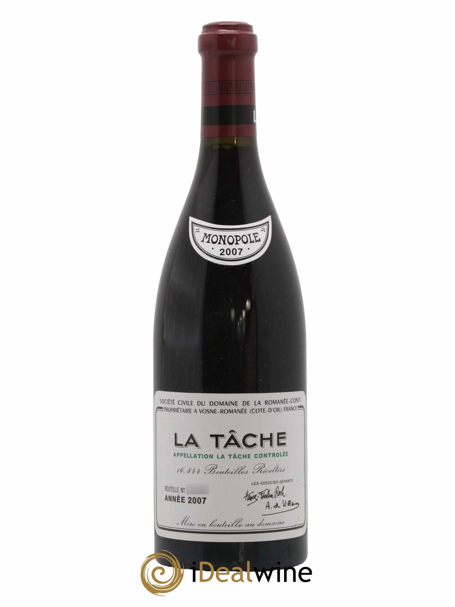 La Tâche Grand Cru Domaine de la Romanée-Conti 2007 - Lot de 1 bouteille - 0