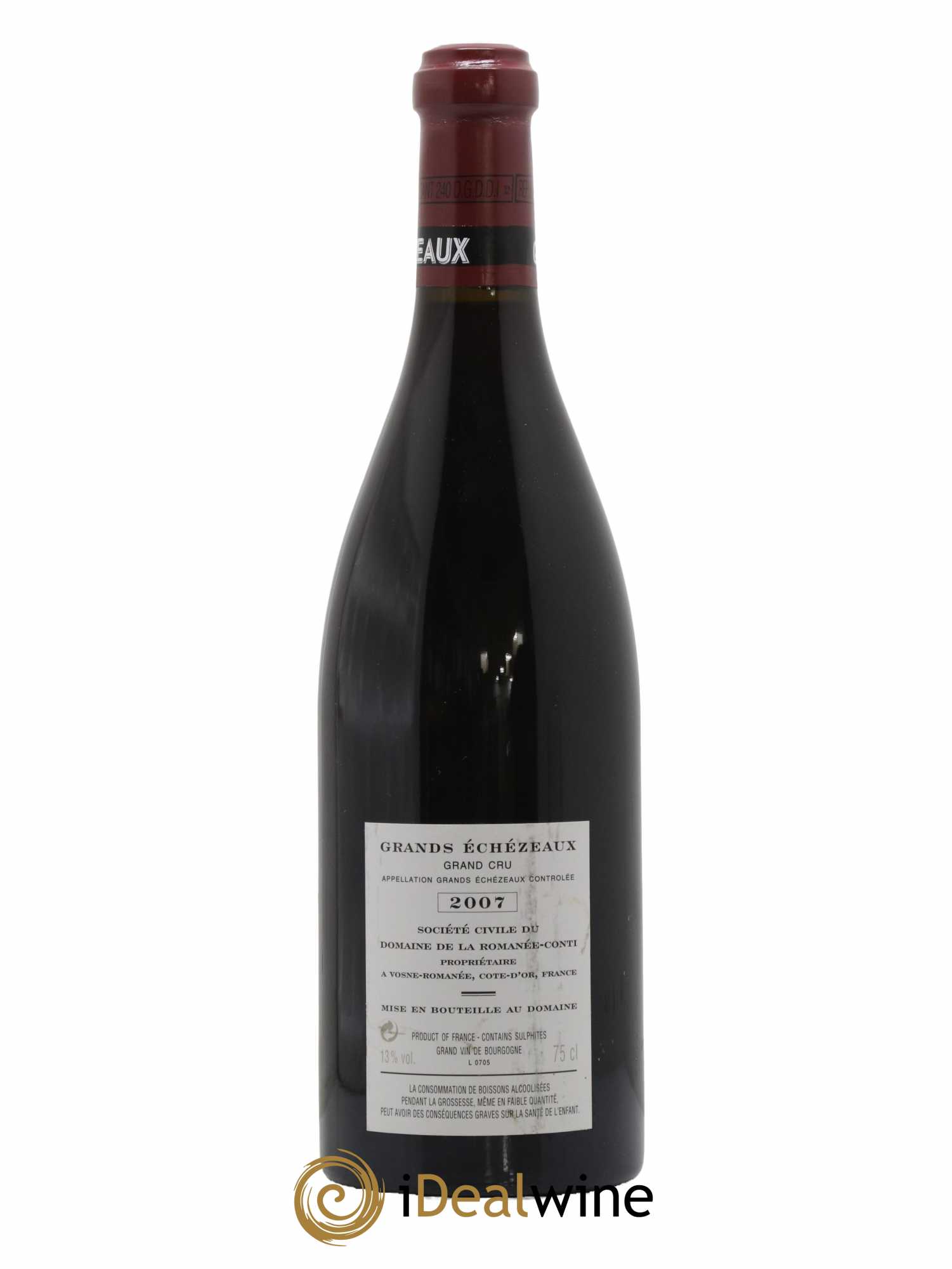 Grands-Echezeaux Grand Cru Domaine de la Romanée-Conti 2007 - Lot de 1 bouteille - 1