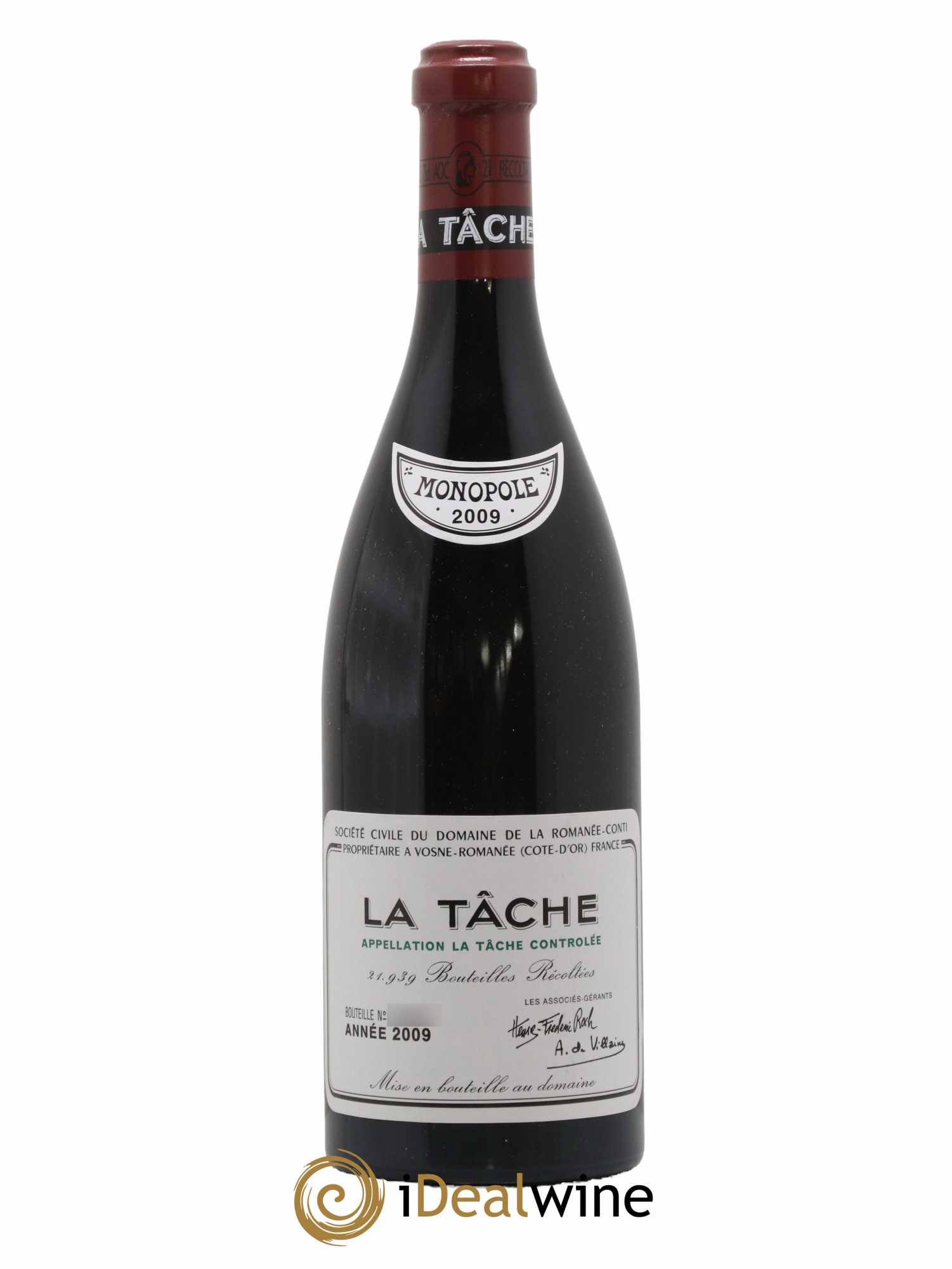 La Tâche Grand Cru Domaine de la Romanée-Conti 2009 - Lot de 1 bouteille - 0
