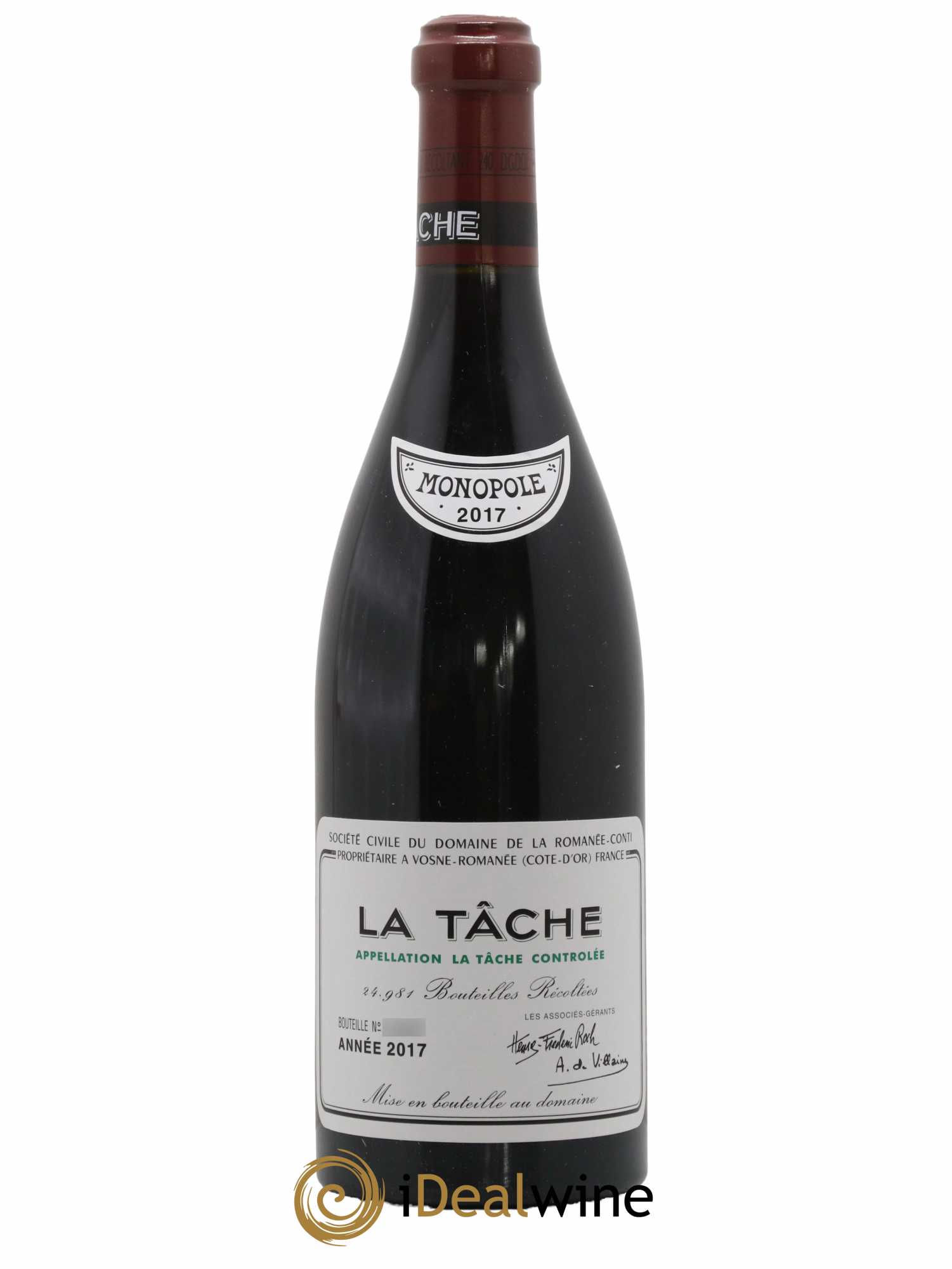 La Tâche Grand Cru Domaine de la Romanée-Conti 2017 - Lot de 1 bouteille - 0