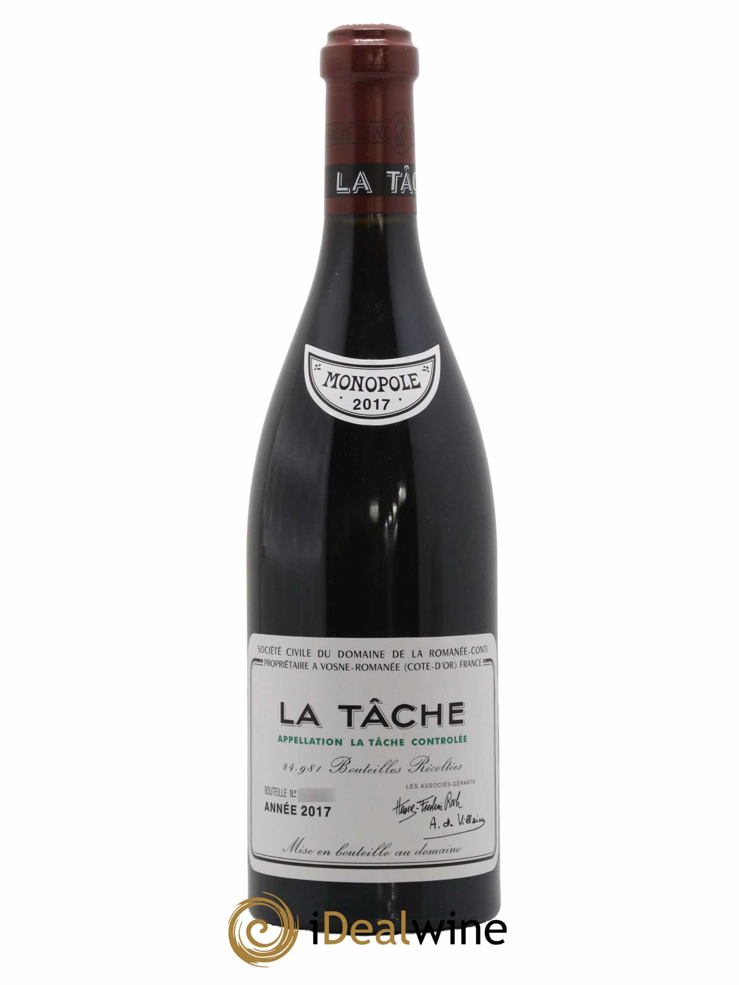 La Tâche Grand Cru Domaine de la Romanée-Conti 2017 - Lot of 1 bottle - 0