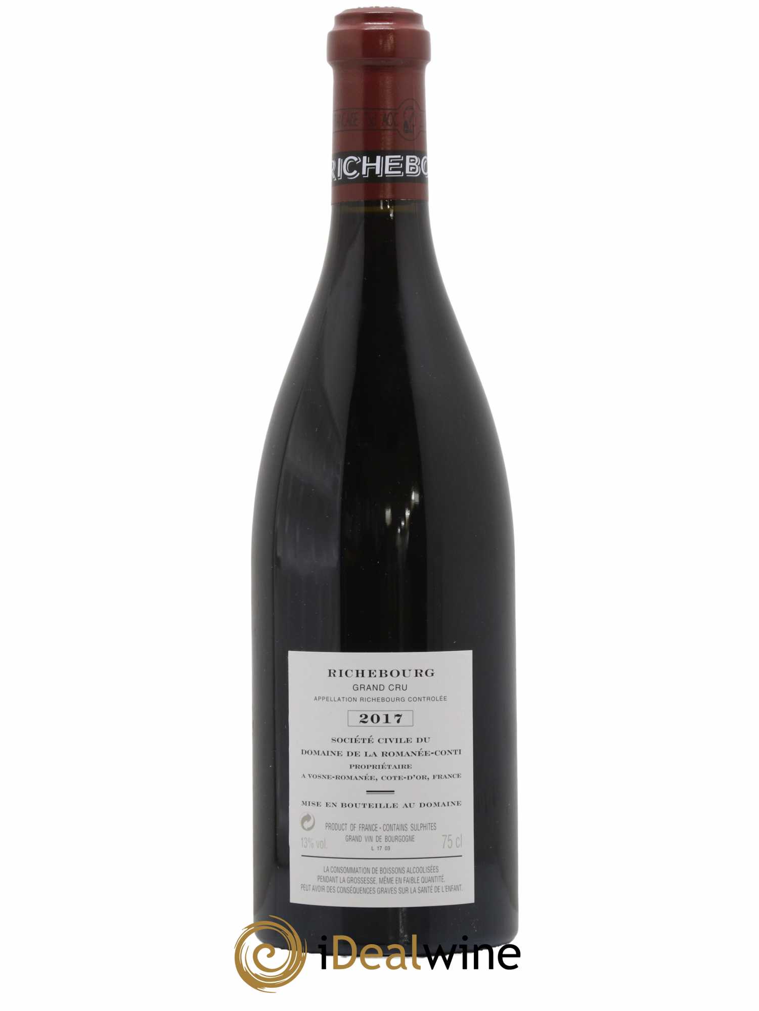Richebourg Grand Cru Domaine de la Romanée-Conti 2017 - Lot de 1 bouteille - 1