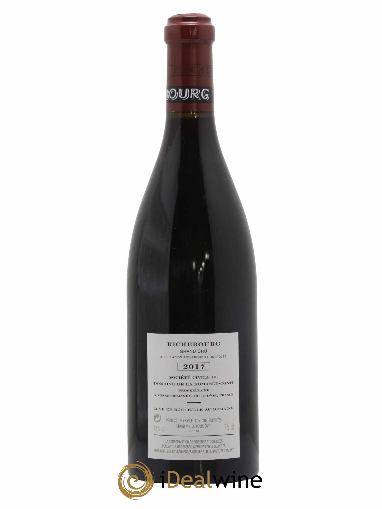 Richebourg Grand Cru Domaine de la Romanée-Conti 2017 - Lot de 1 bouteille - 1