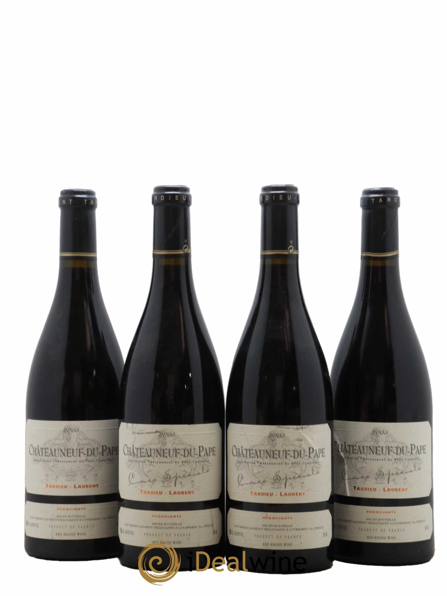 Châteauneuf-du-Pape Tardieu-Laurent Cuvée spéciale Famille Tardieu 2005 - Lot de 4 bouteilles - 0