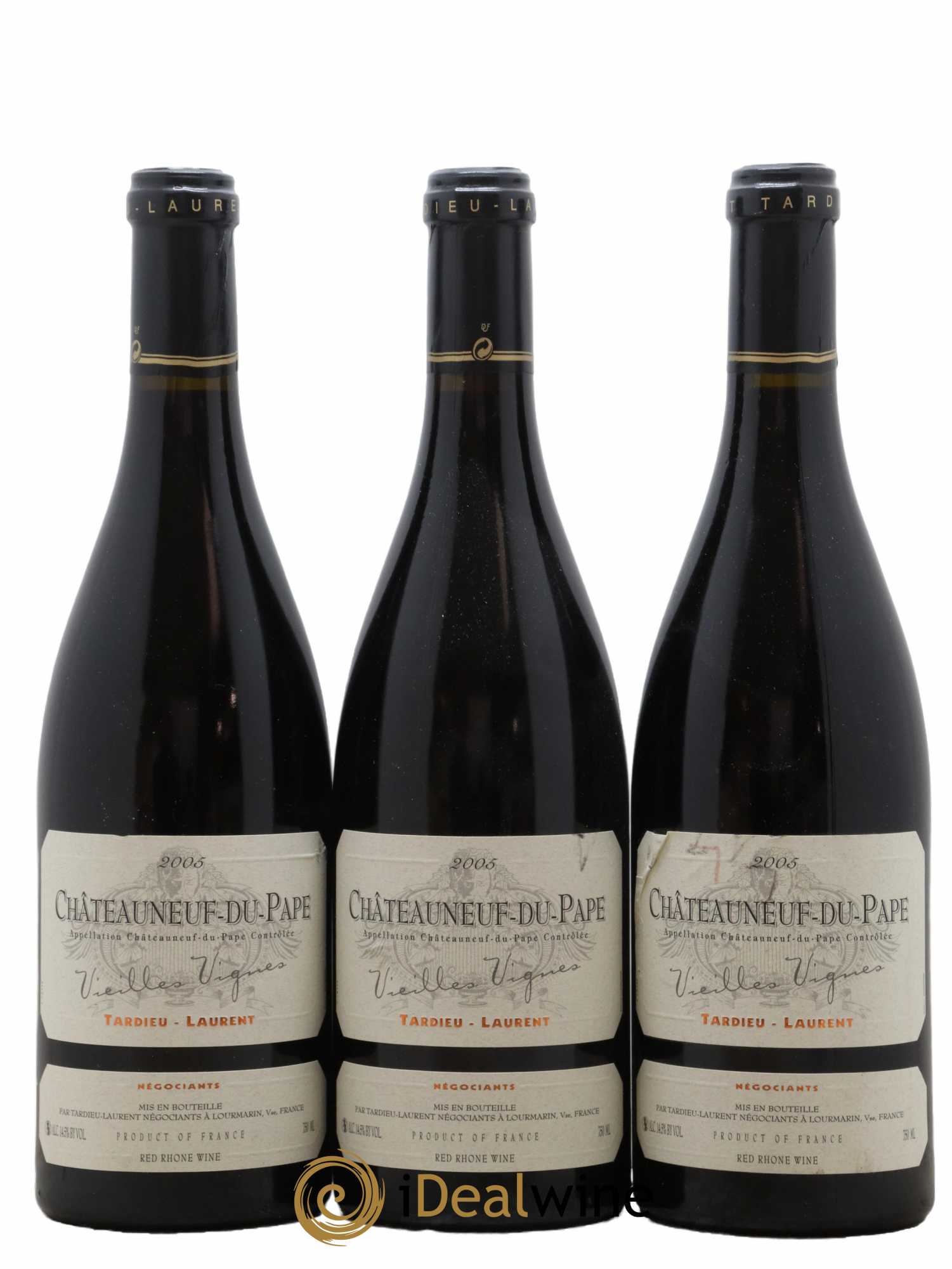 Châteauneuf-du-Pape Tardieu-Laurent Vieilles vignes Famille Tardieu 2005 - Lot de 3 bouteilles - 0