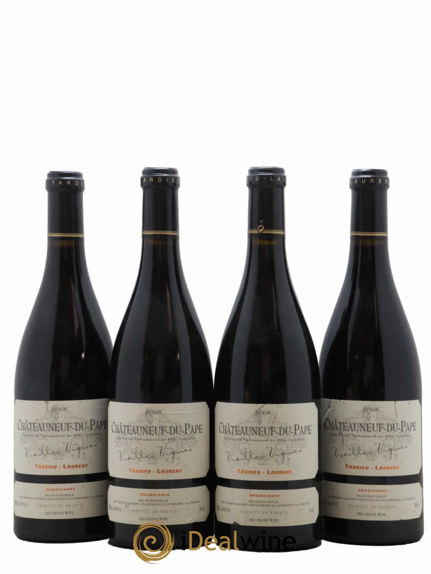 Châteauneuf-du-Pape Tardieu-Laurent Vieilles vignes Famille Tardieu 2006 - Lot de 4 bouteilles - 0