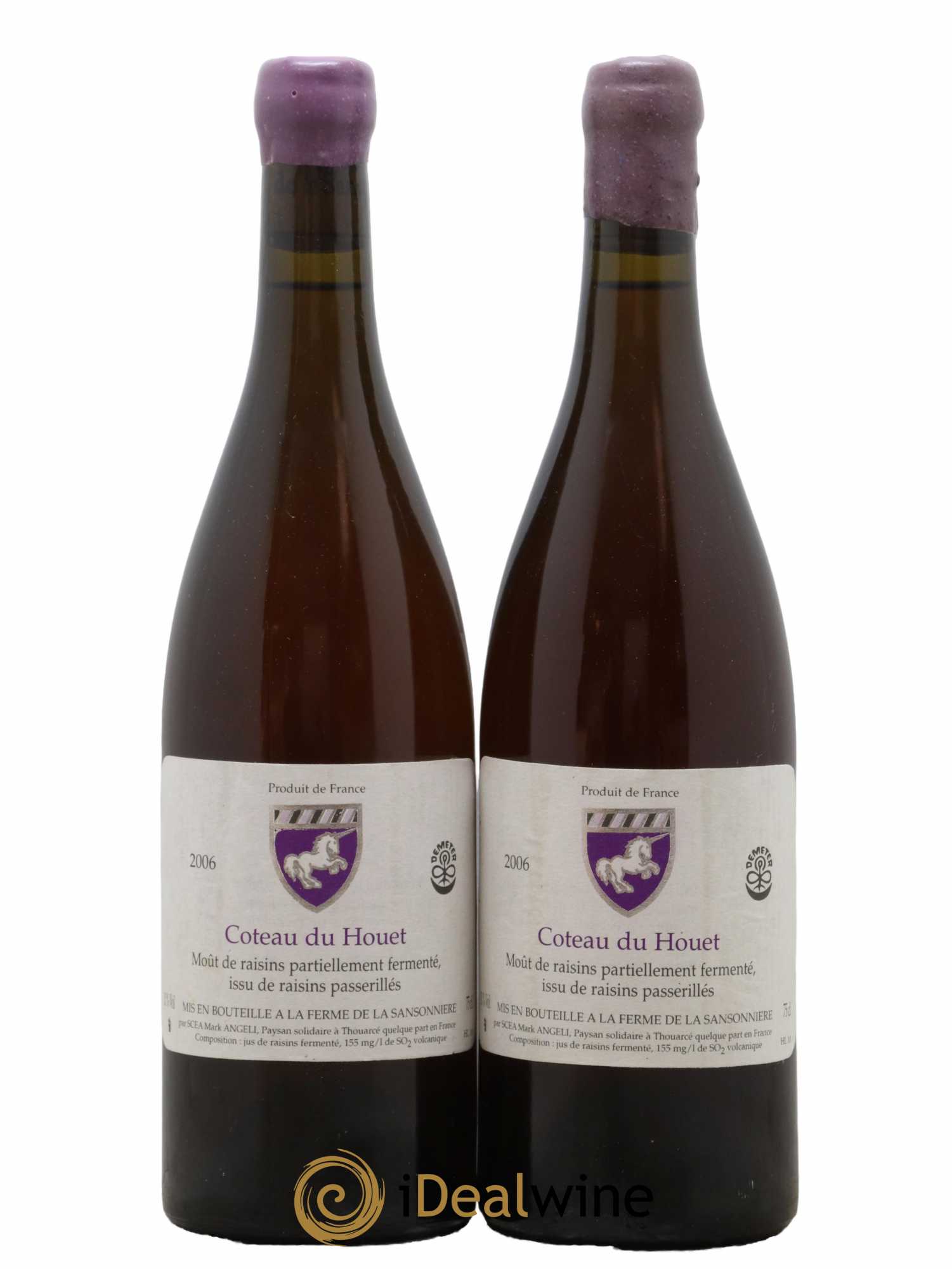 Moût de raisins partiellement fermenté issu de raisins passerillés Coteau du Houet Mark Angeli (Domaine) - Ferme de la Sansonnière 2006 - Lot de 2 bouteilles - 0