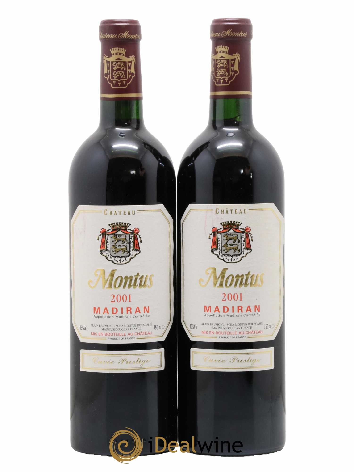Madiran Château Montus-Prestige Alain Brumont 2001 - Lot de 2 bouteilles - 0