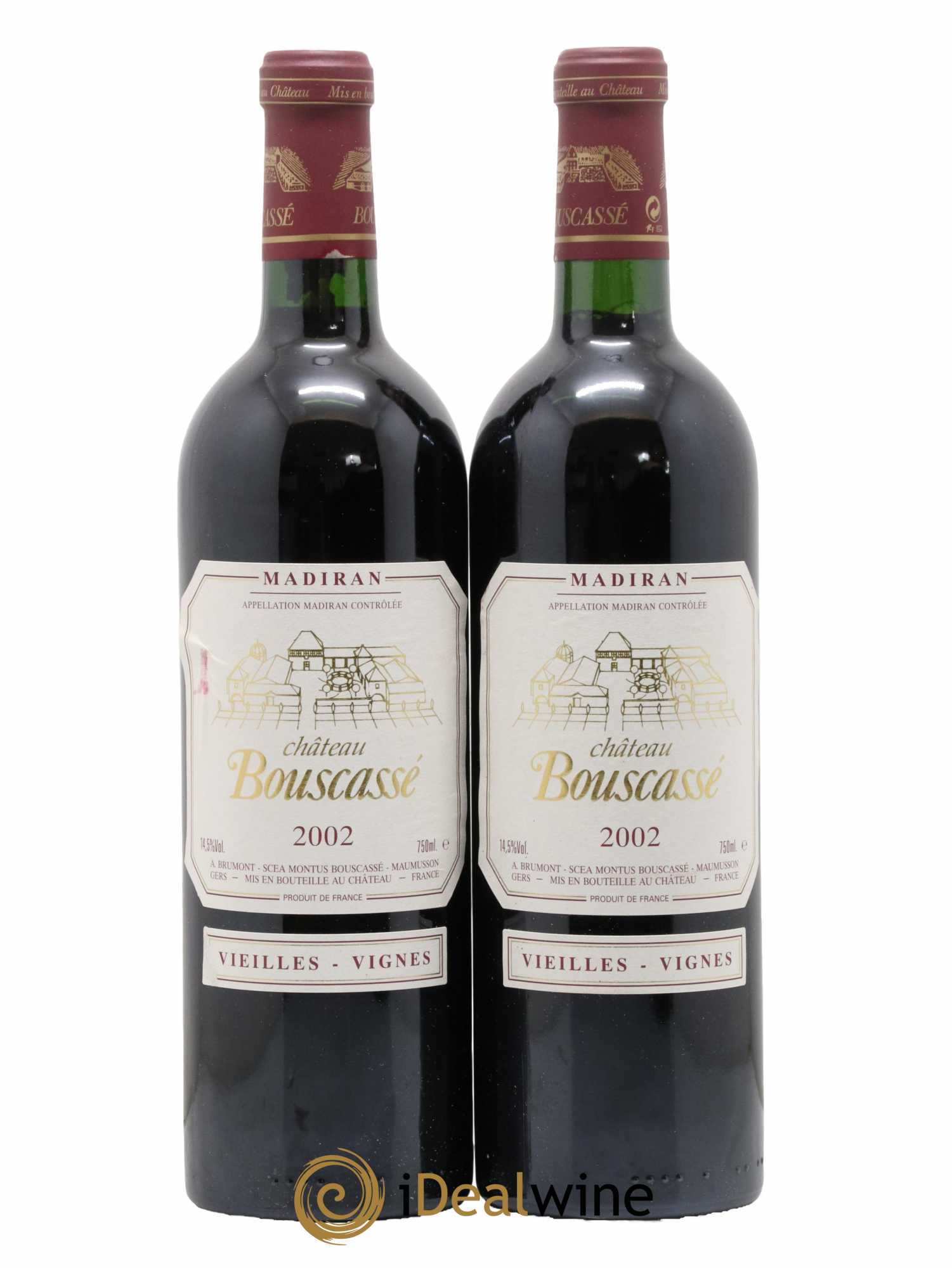 Madiran Vieilles Vignes Château Bouscassé - Alain Brumont 2002 - Lot de 2 bouteilles - 0