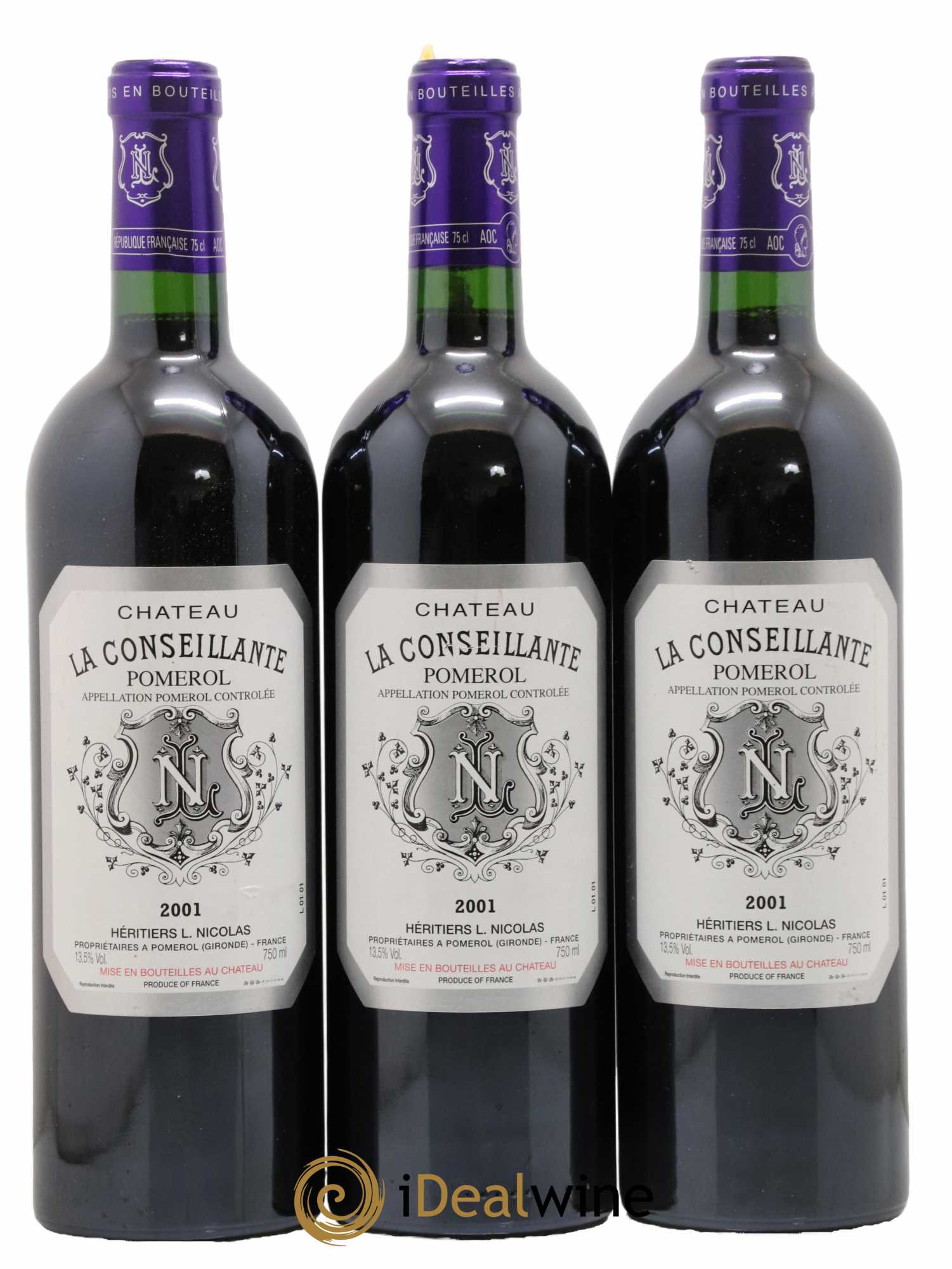 Château la Conseillante 2001 - Lot de 3 bouteilles - 0