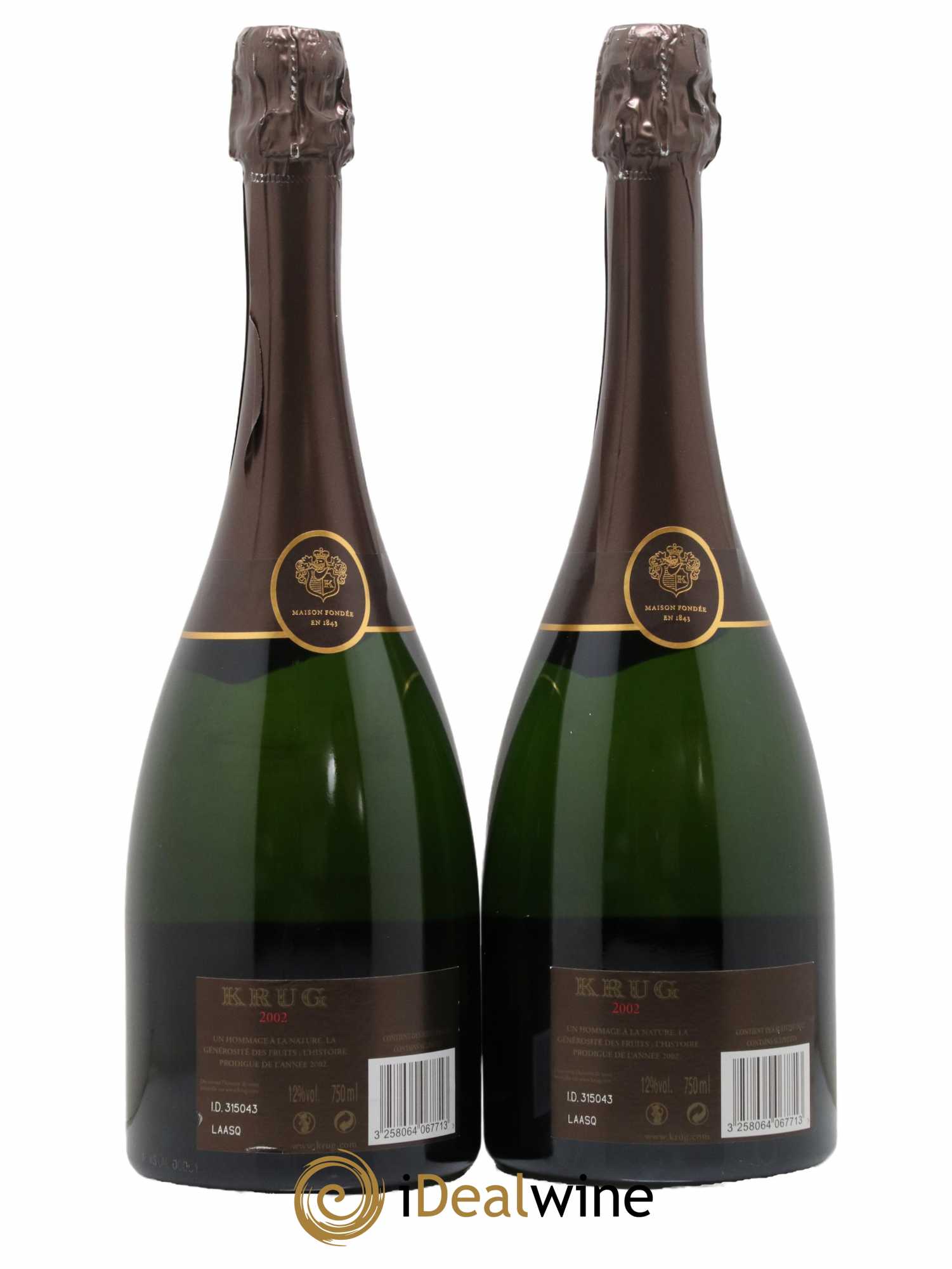 Vintage Krug 2002 - Lot of 2 bottles - 1