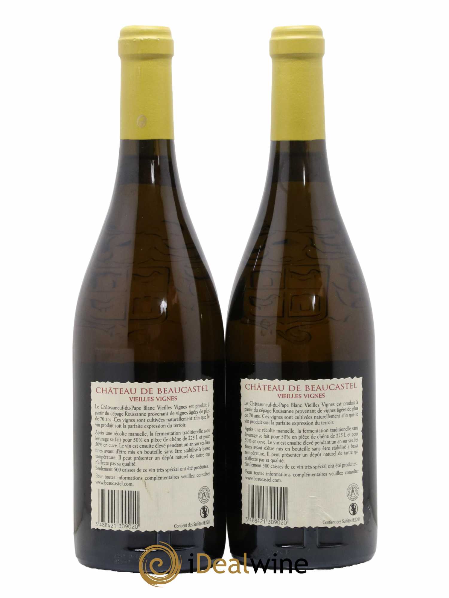 Châteauneuf-du-Pape Château de Beaucastel Vieilles vignes Roussanne Famille Perrin 2009 - Posten von 2 Flaschen - 1