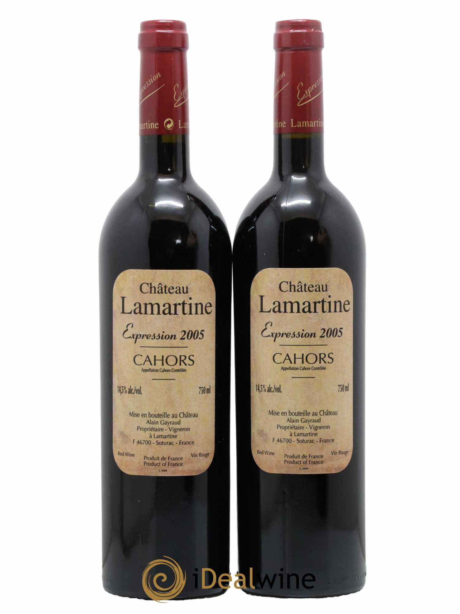 Cahors Cuvée Expression Château Lamartine 2005 - Lot of 2 bottles - 0