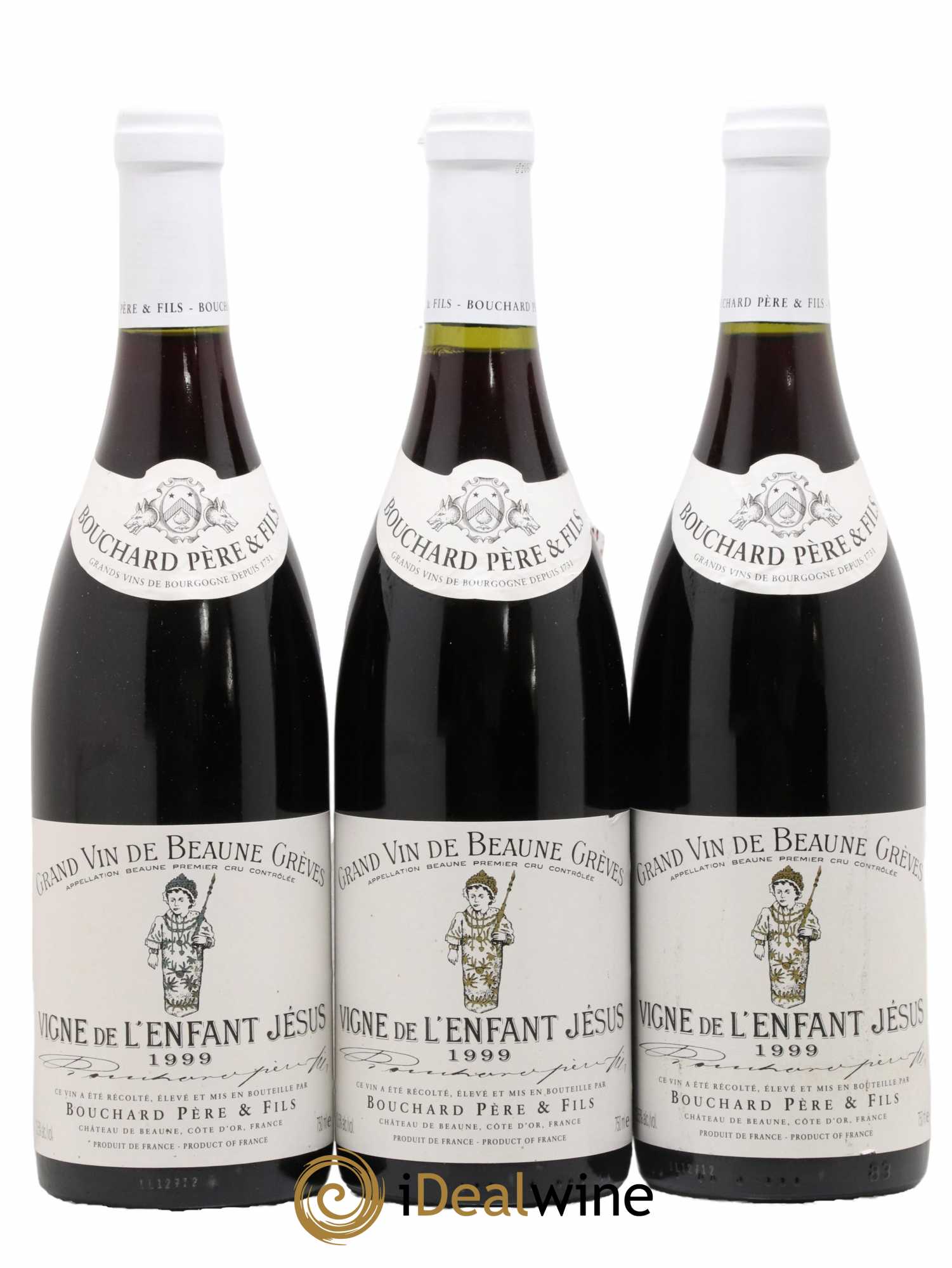 Beaune 1er Cru Grèves - Vigne de l'Enfant Jésus Bouchard Père & Fils 1999 - Lot de 3 bouteilles - 0