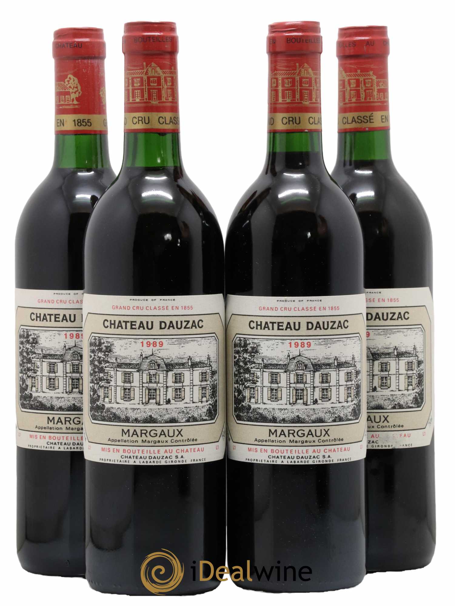Château Dauzac 5ème Grand Cru Classé 1989 - Posten von 4 Flaschen - 0