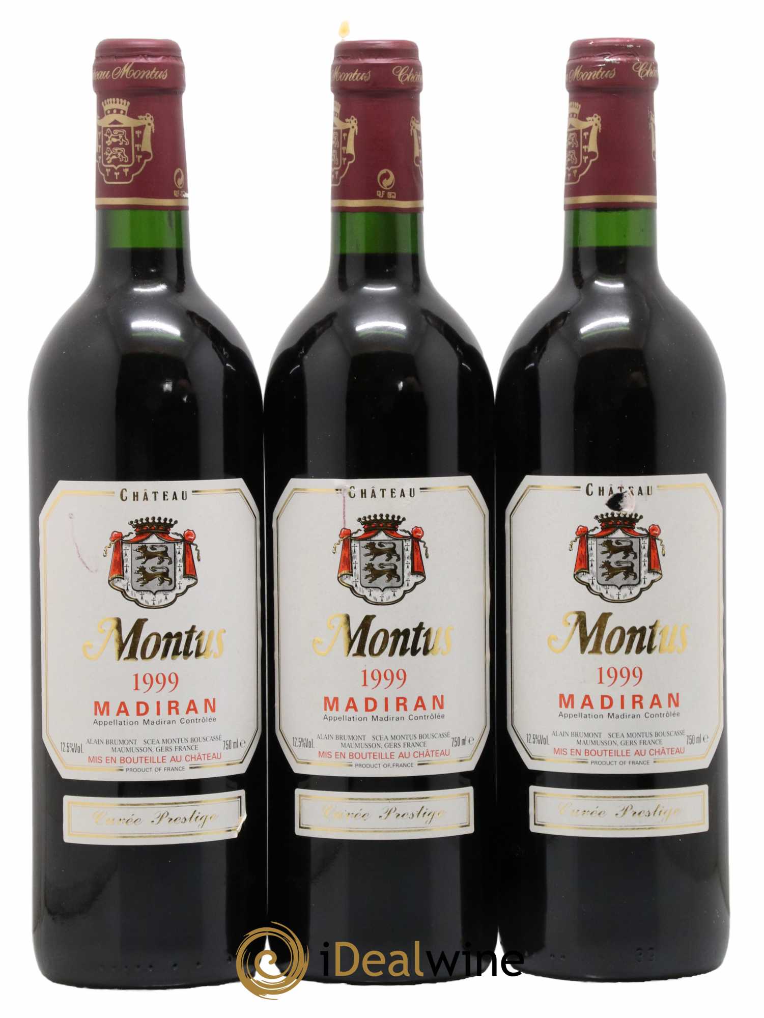 Madiran Château Montus-Prestige Alain Brumont 1999 - Lot de 3 bouteilles - 0